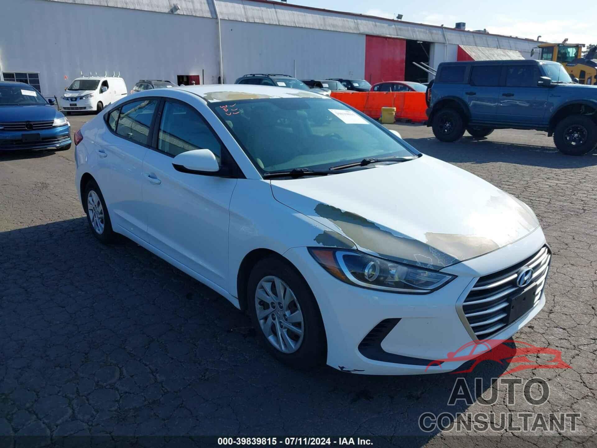 HYUNDAI ELANTRA 2017 - 5NPD74LF9HH140258