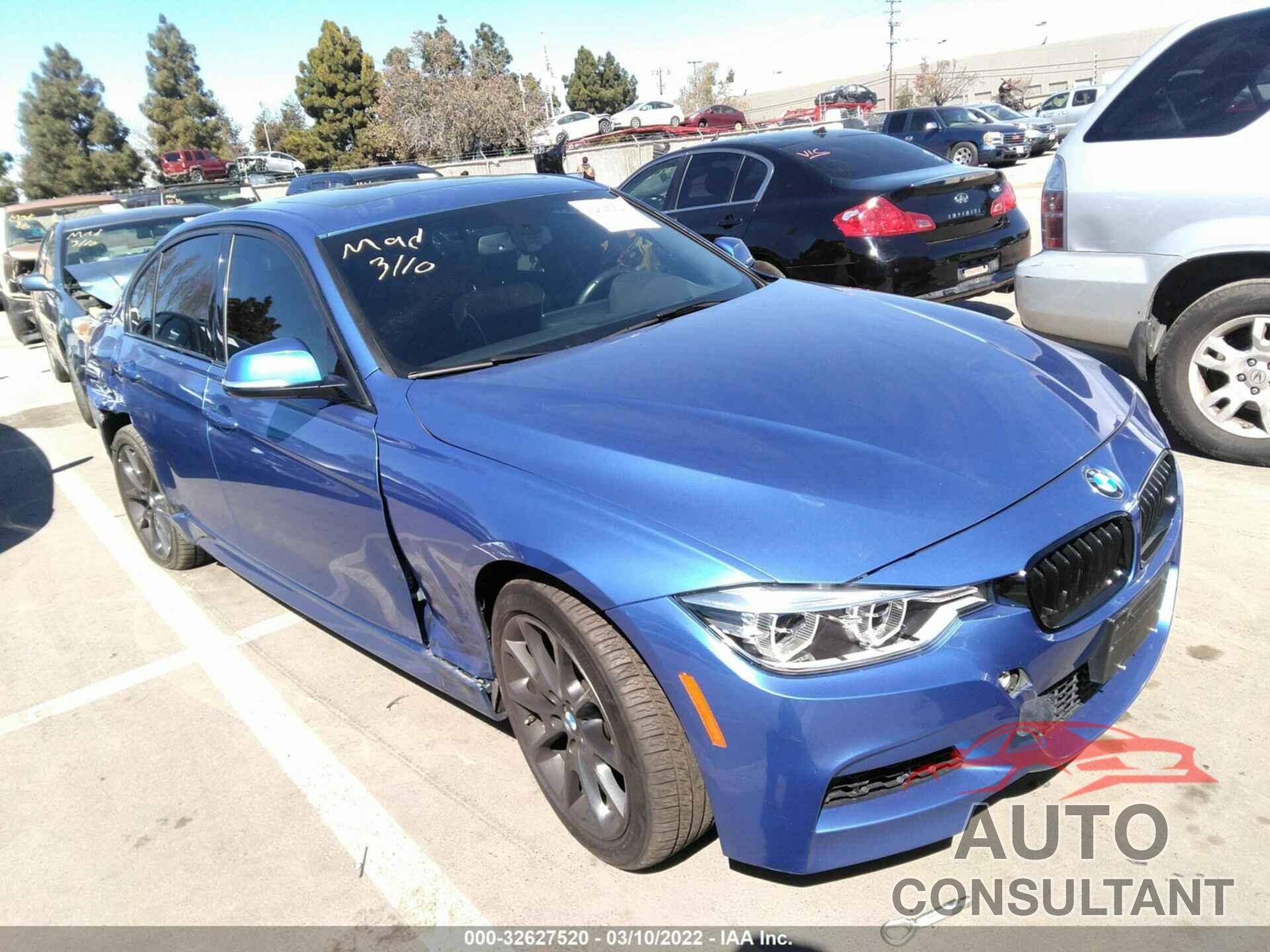BMW 3 SERIES 2016 - WBA8B3G53GNA92606