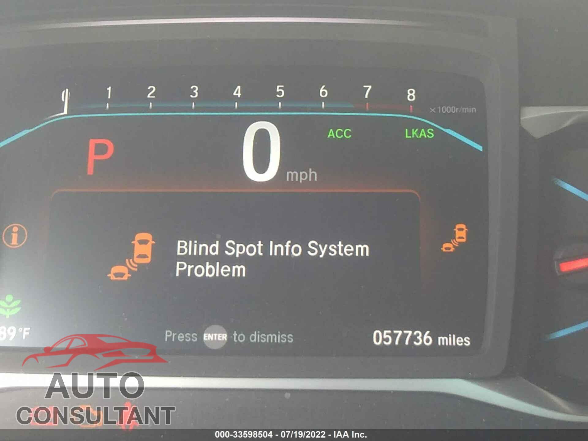 HONDA PILOT 2019 - 5FNYF6H52KB012871