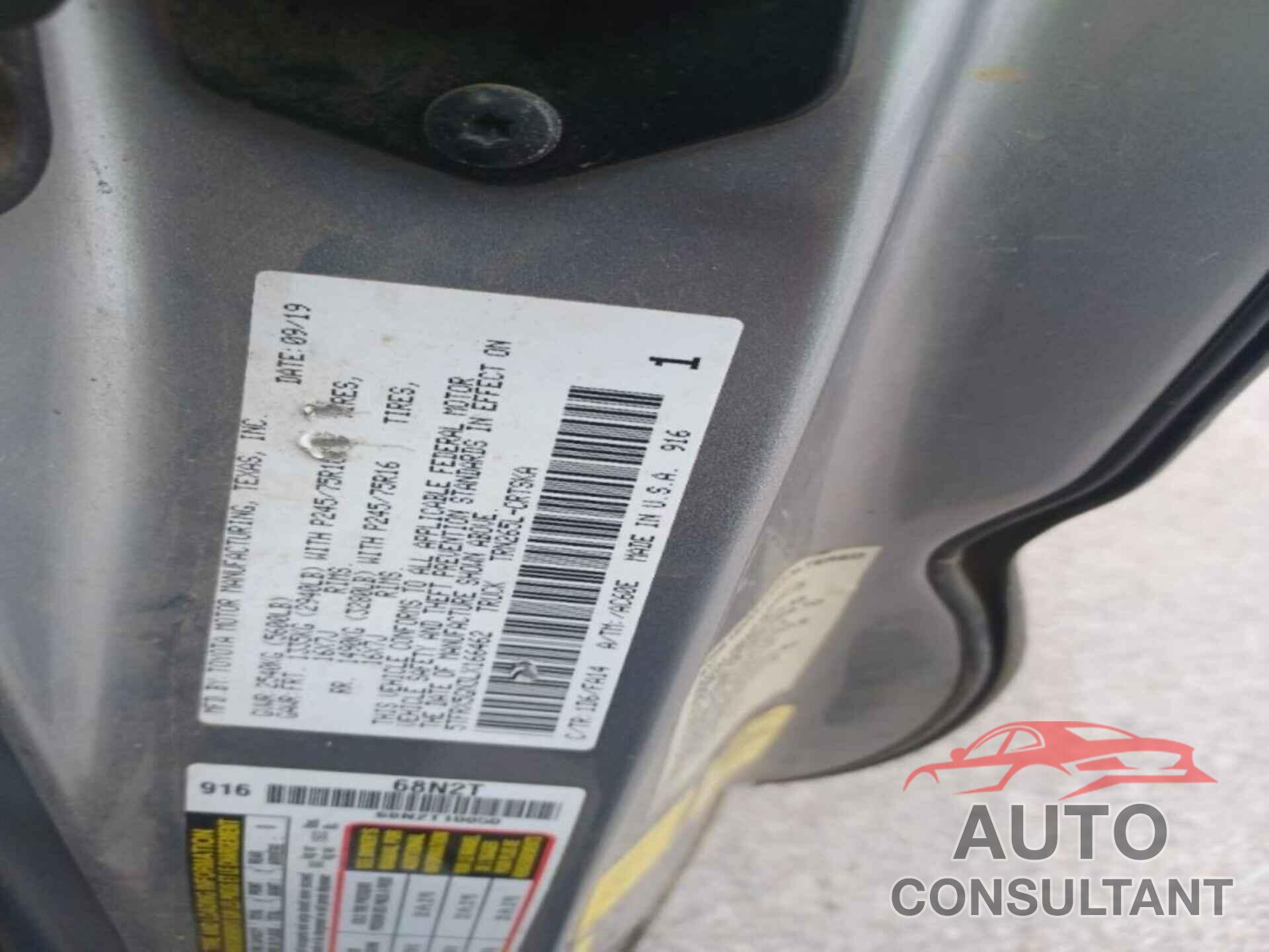 TOYOTA TACOMA 2020 - 5TFRX5GN3LX166462