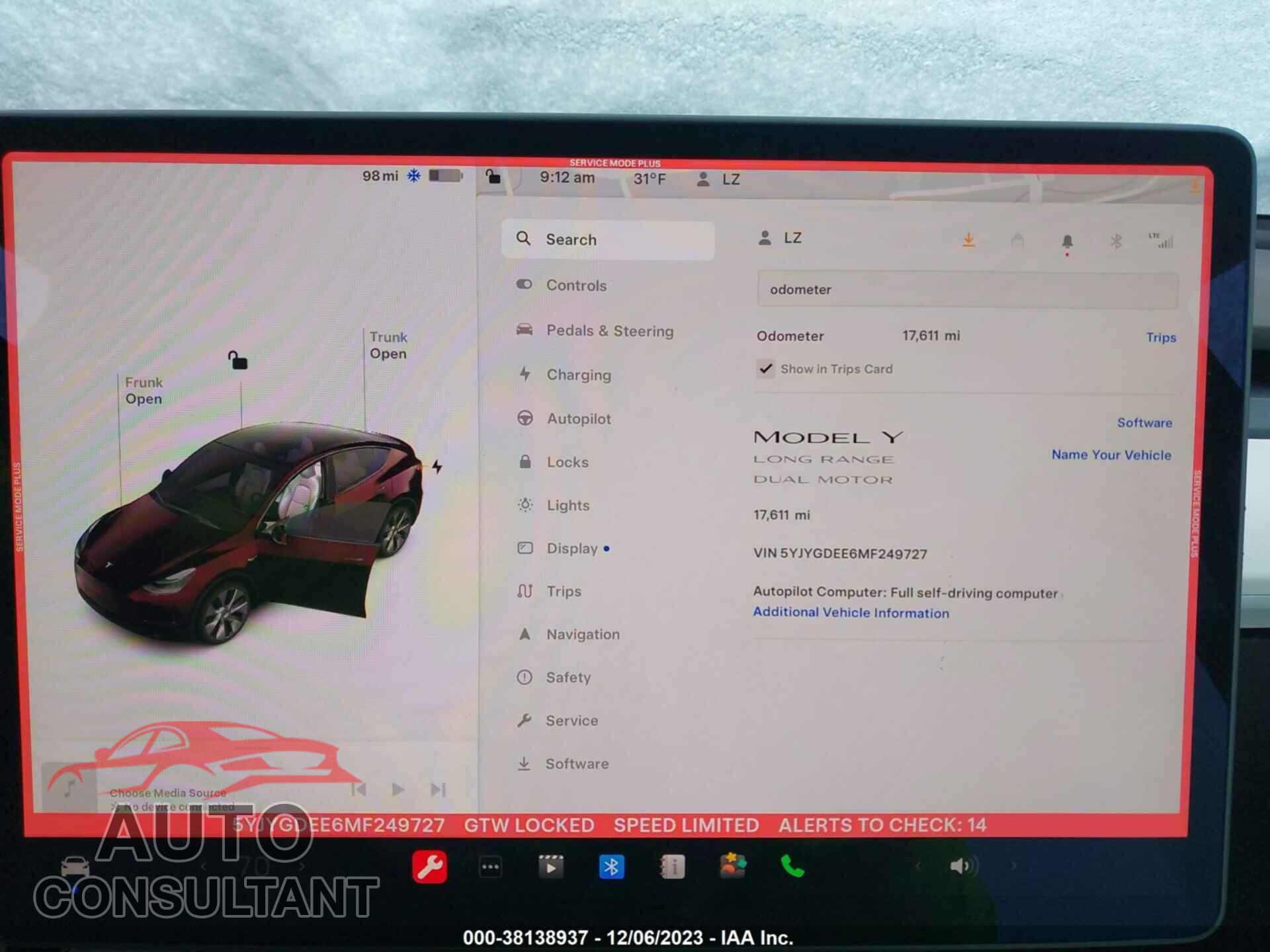 TESLA MODEL Y 2021 - 5YJYGDEE6MF249727