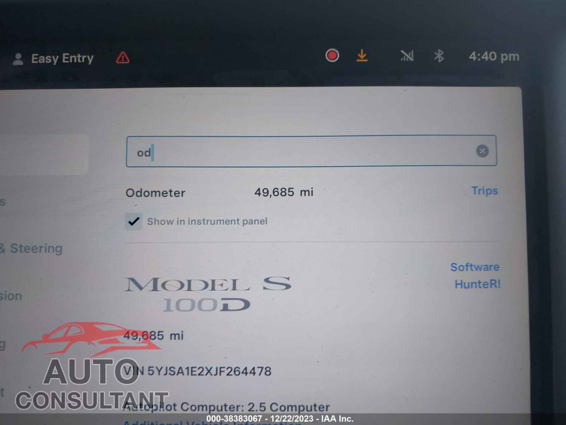TESLA MODEL S 2018 - 5YJSA1E2XJF264478