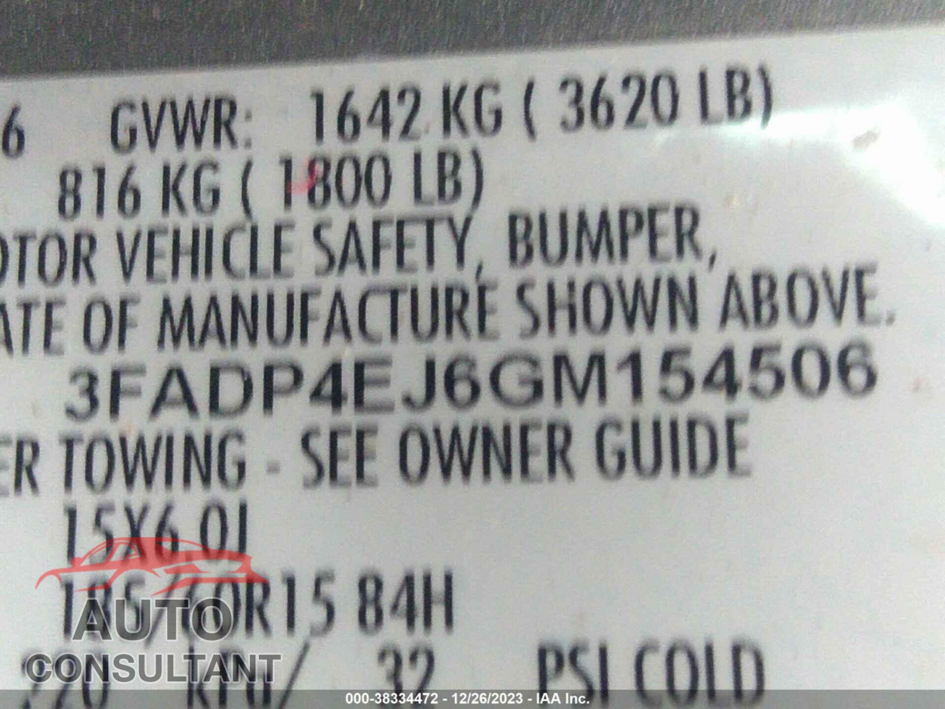 FORD FIESTA 2016 - 3FADP4EJ6GM154506