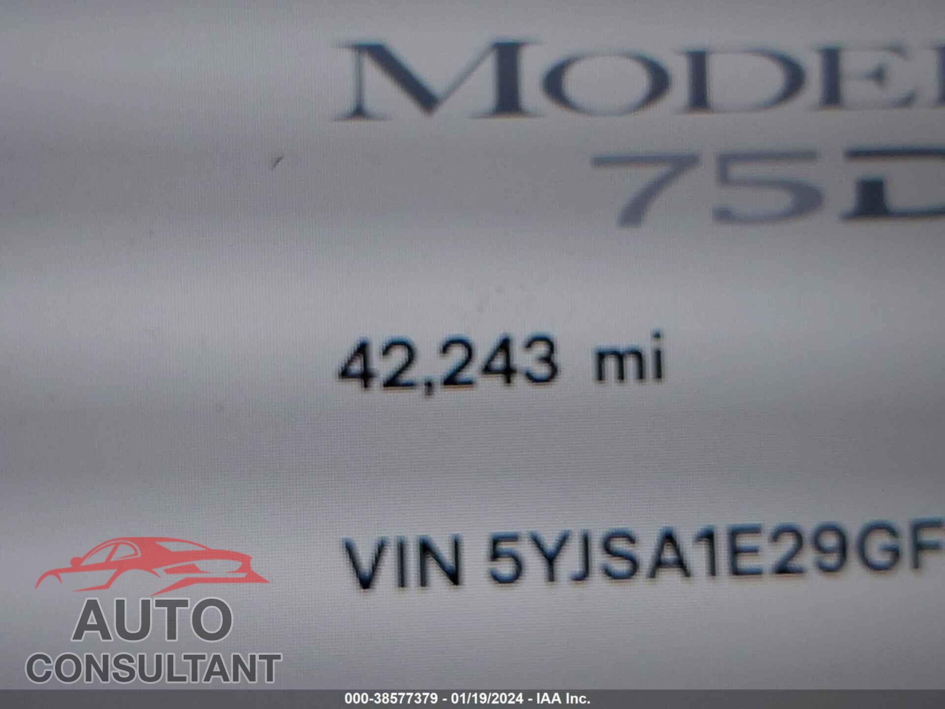TESLA MODEL S 2016 - 5YJSA1E29GF169371