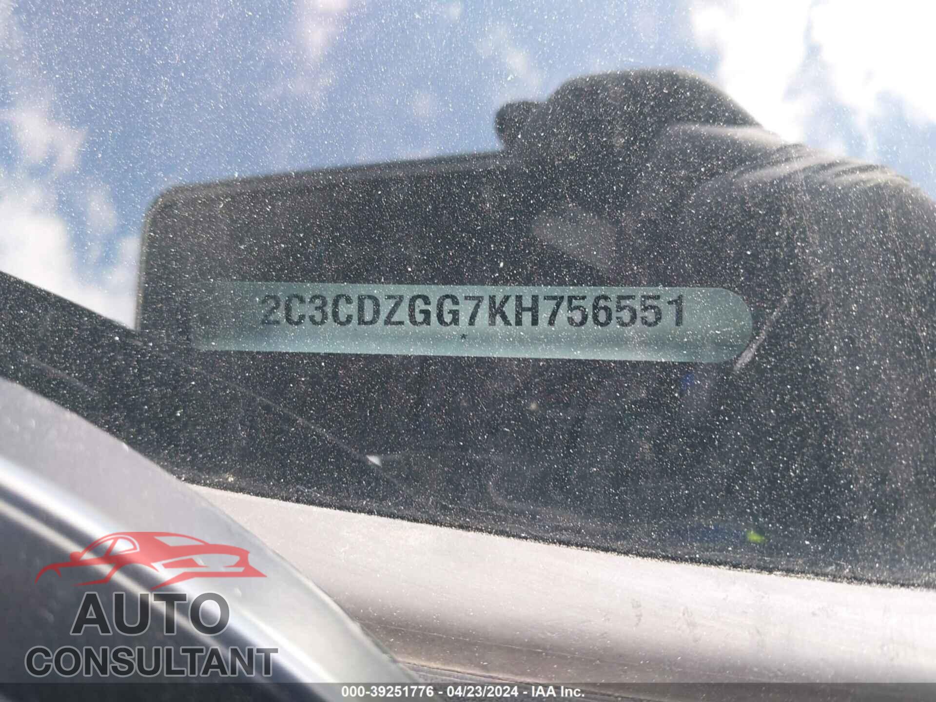 DODGE CHALLENGER 2019 - 2C3CDZGG7KH756551