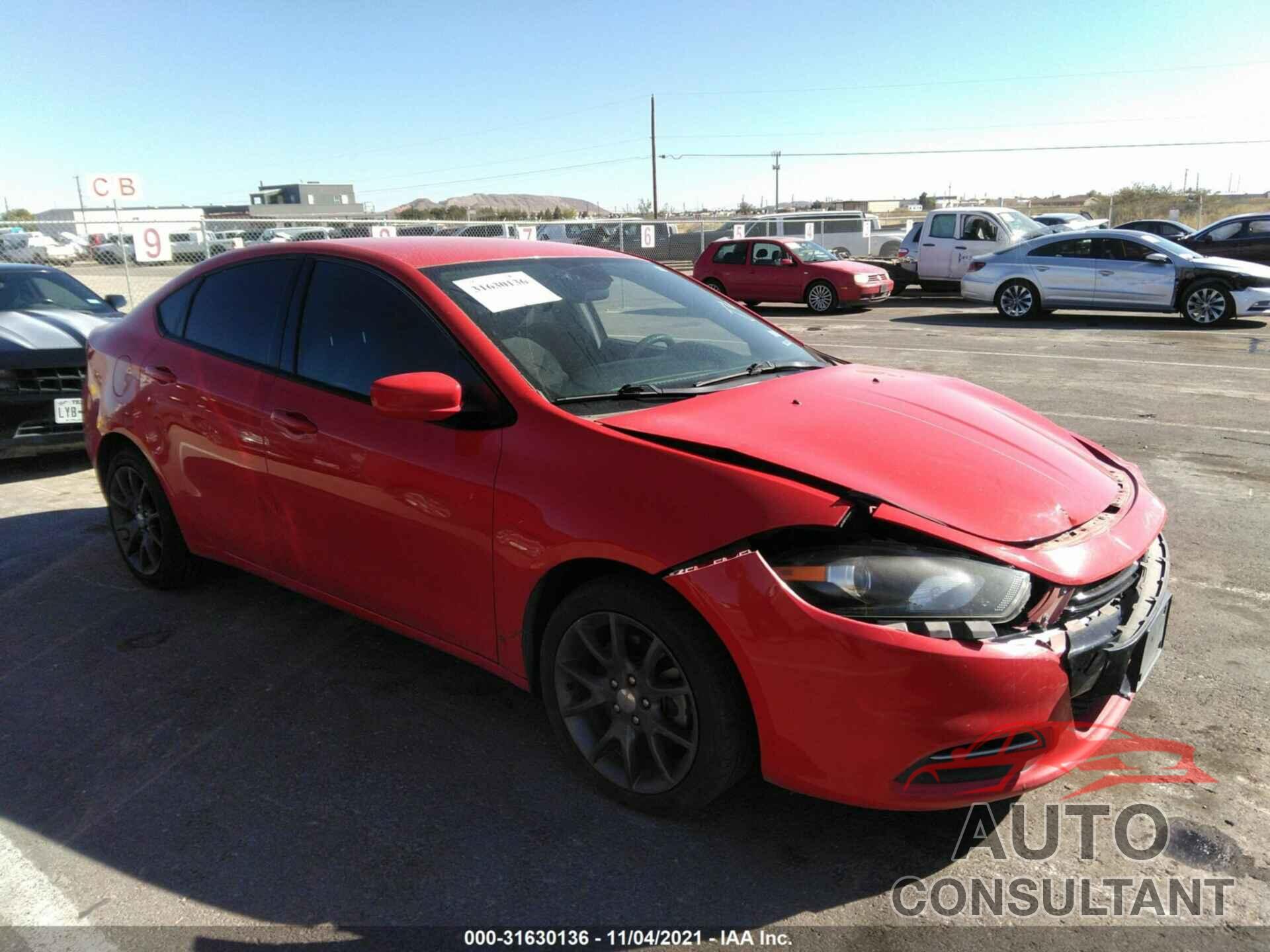 DODGE DART 2016 - 1C3CDFAA5GD661526