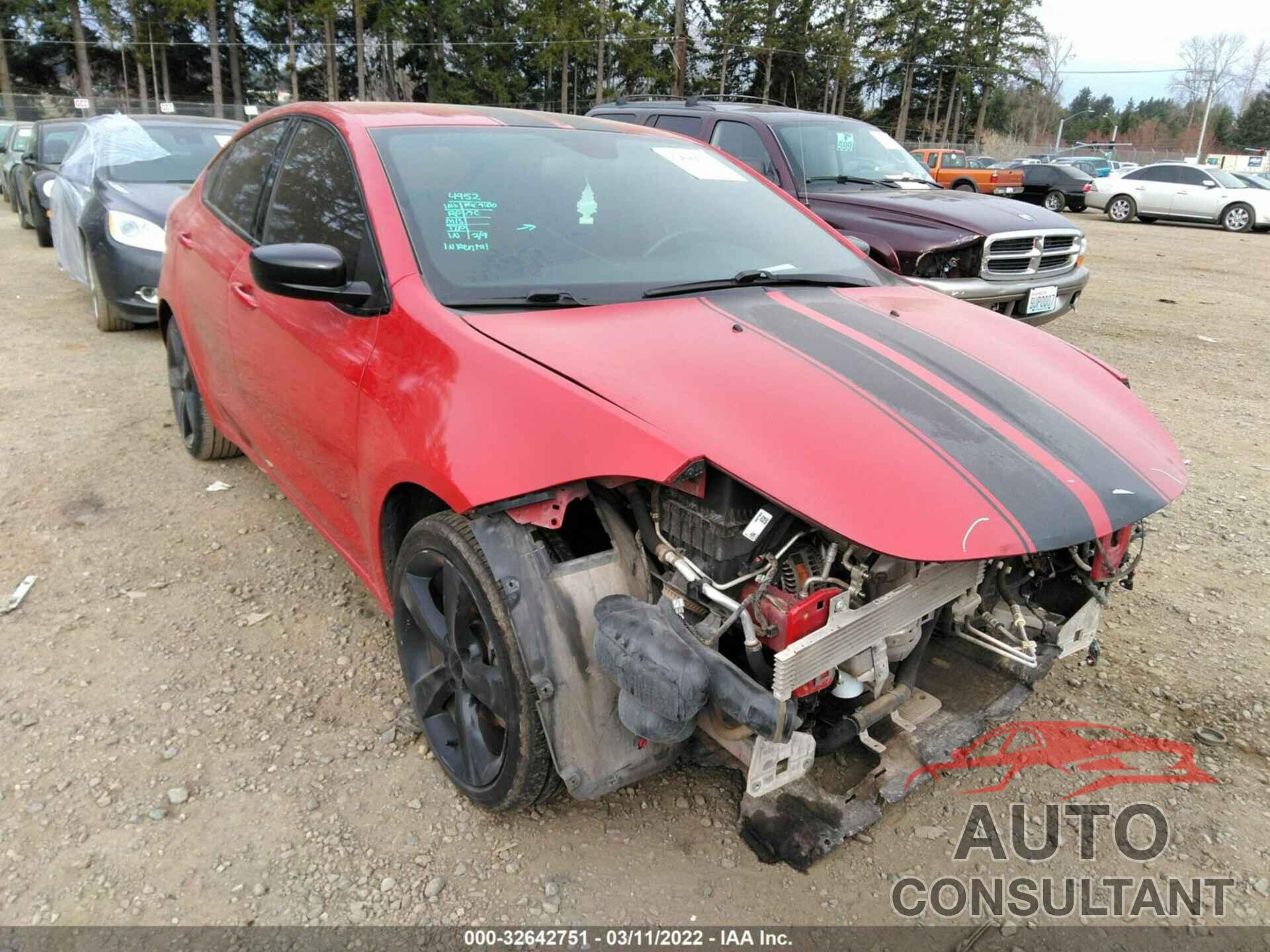 DODGE DART 2016 - 1C3CDFBB2GD577588