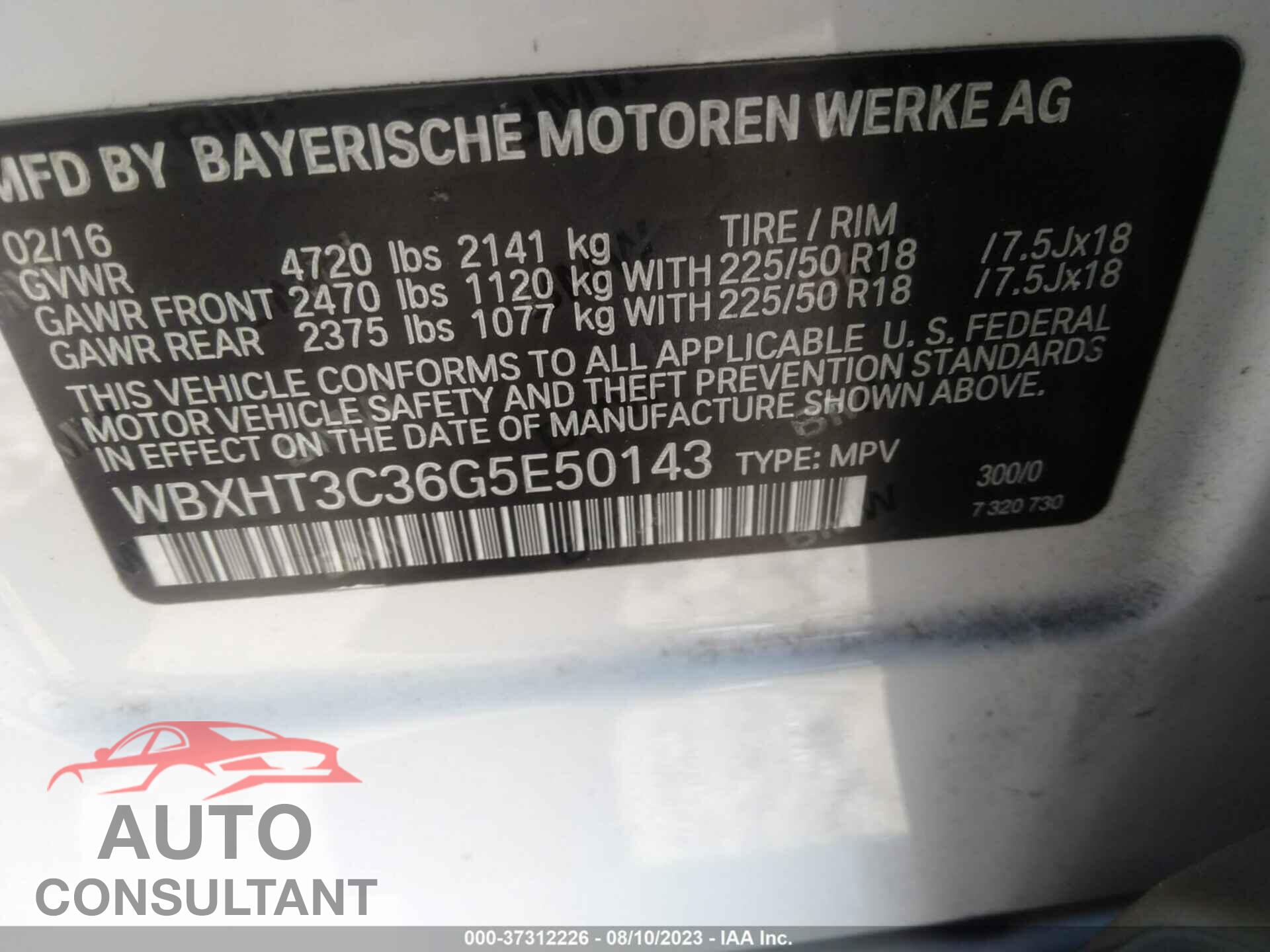 BMW X1 2016 - WBXHT3C36G5E50143