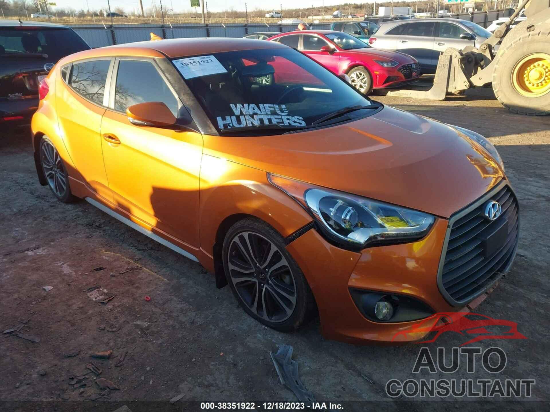 HYUNDAI VELOSTER 2016 - KMHTC6AEXGU283295