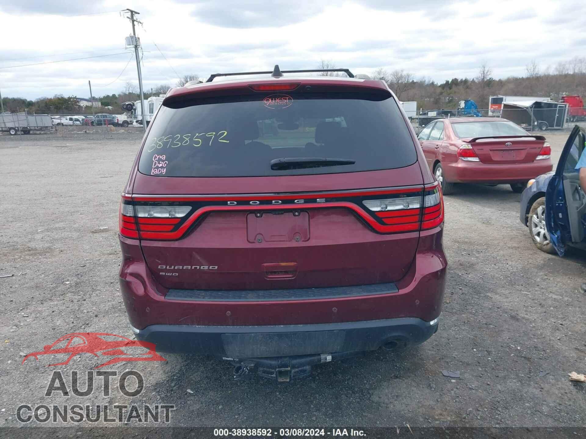 DODGE DURANGO 2017 - 1C4RDJAG2HC601451