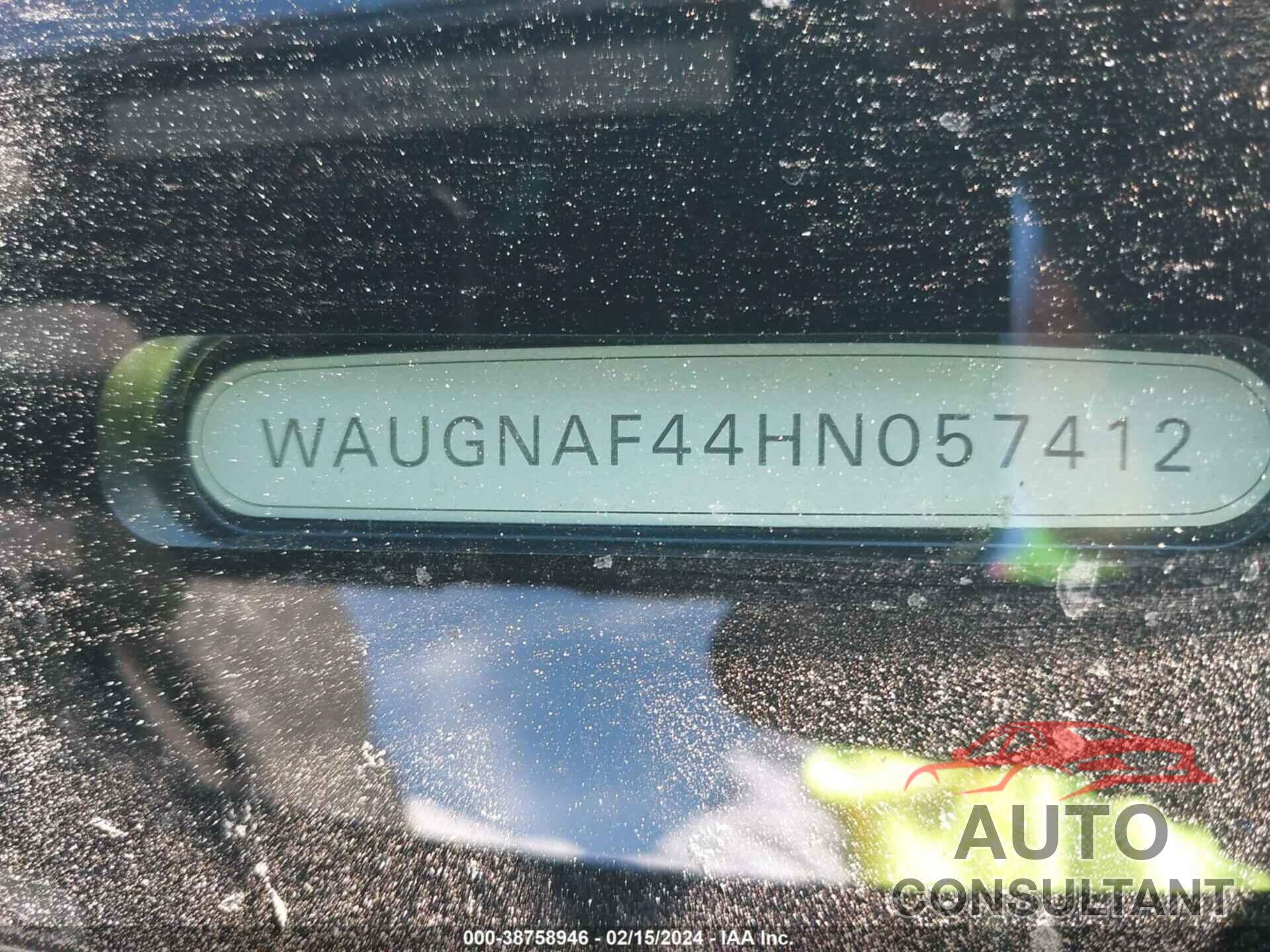 AUDI A4 2017 - WAUGNAF44HN057412