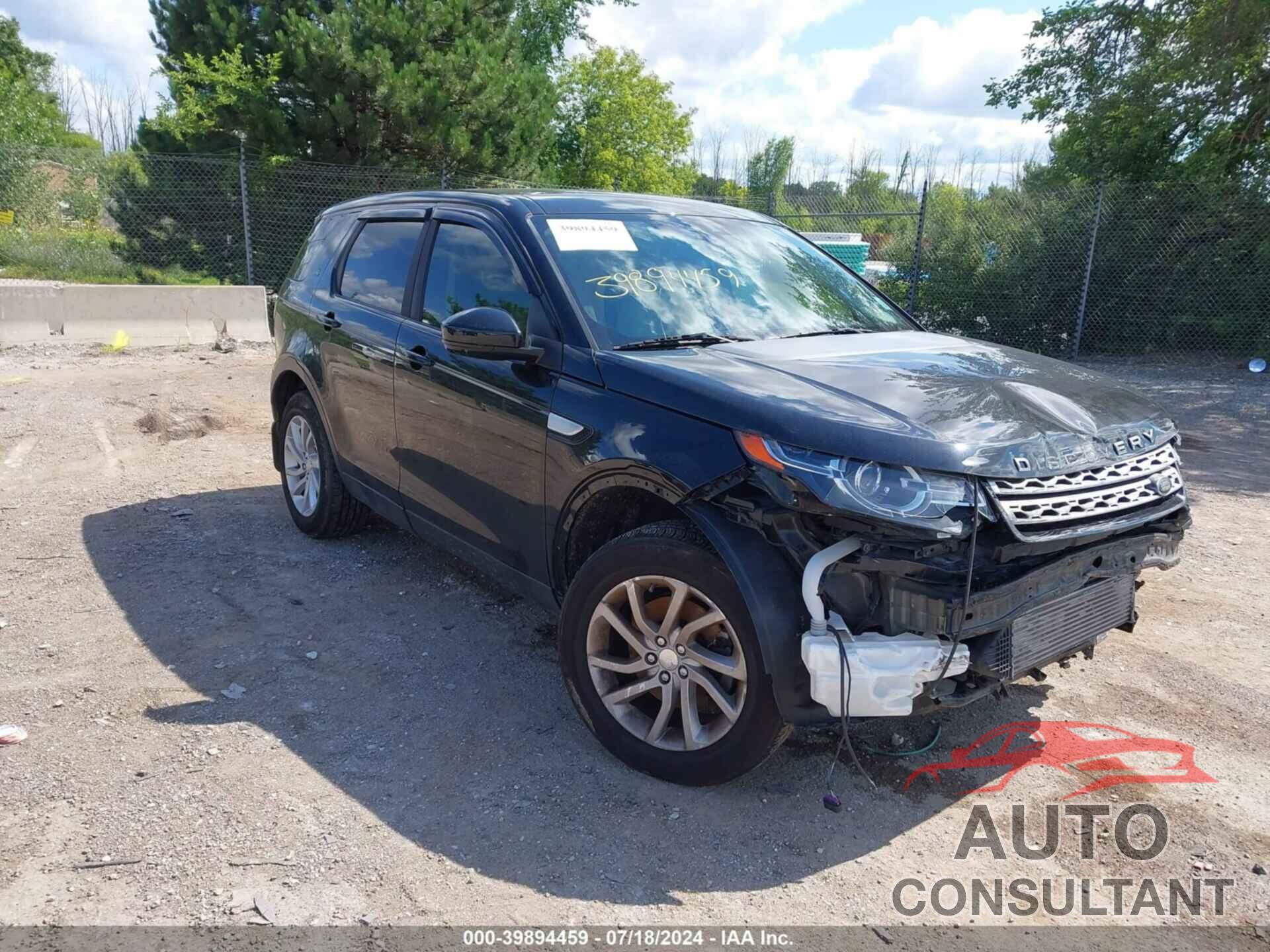 LAND ROVER DISCOVERY SPORT 2016 - SALCR2BGXGH578426