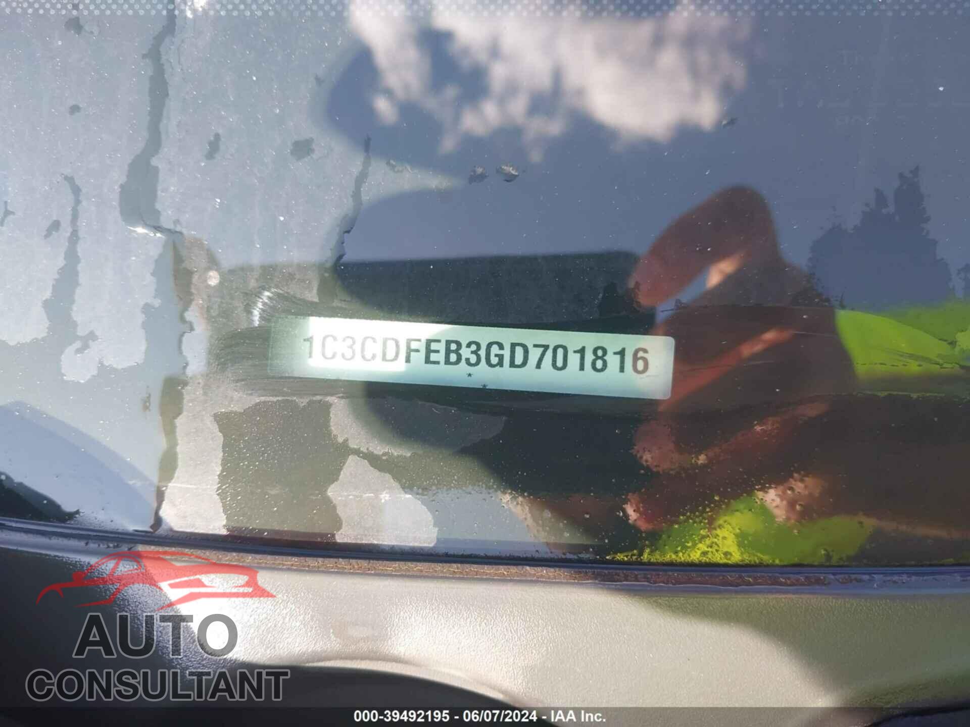 DODGE DART 2016 - 1C3CDFEB3GD701816