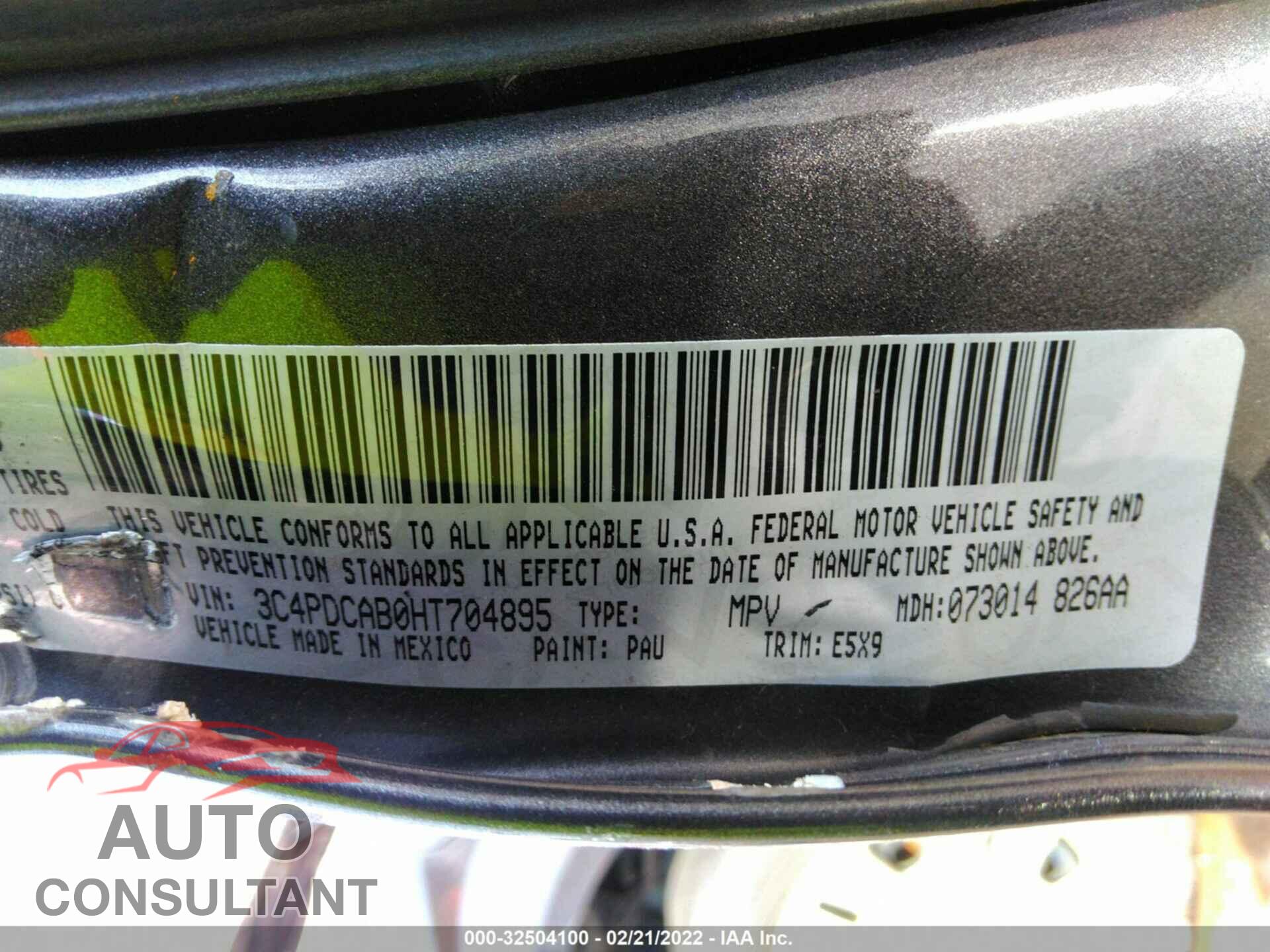 DODGE JOURNEY 2017 - 3C4PDCAB0HT704895