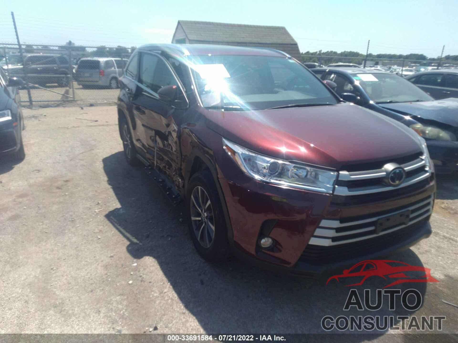 TOYOTA HIGHLANDER 2019 - 5TDJGRFH9KS068315