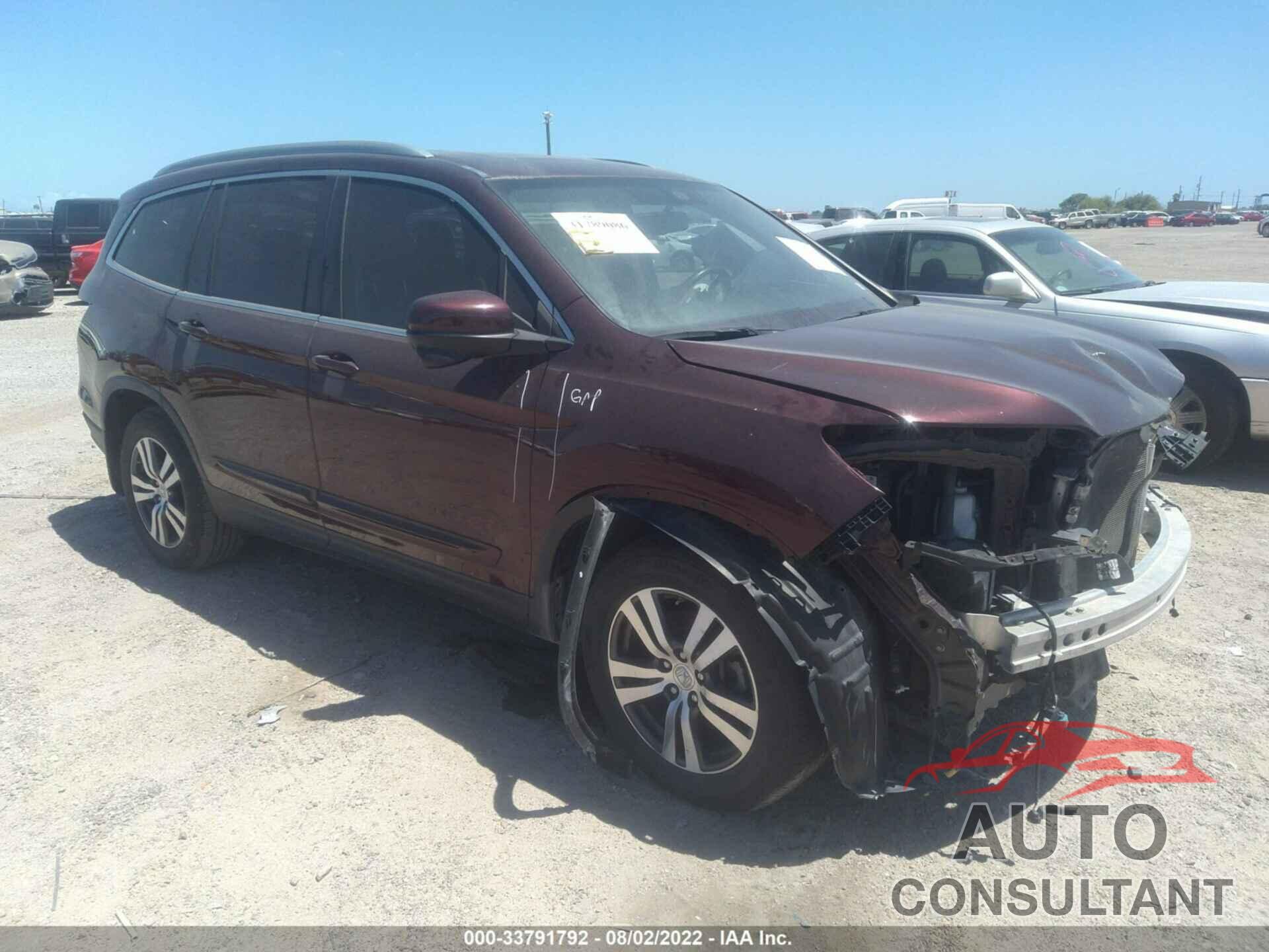 HONDA PILOT 2016 - 5FNYF5H73GB055831