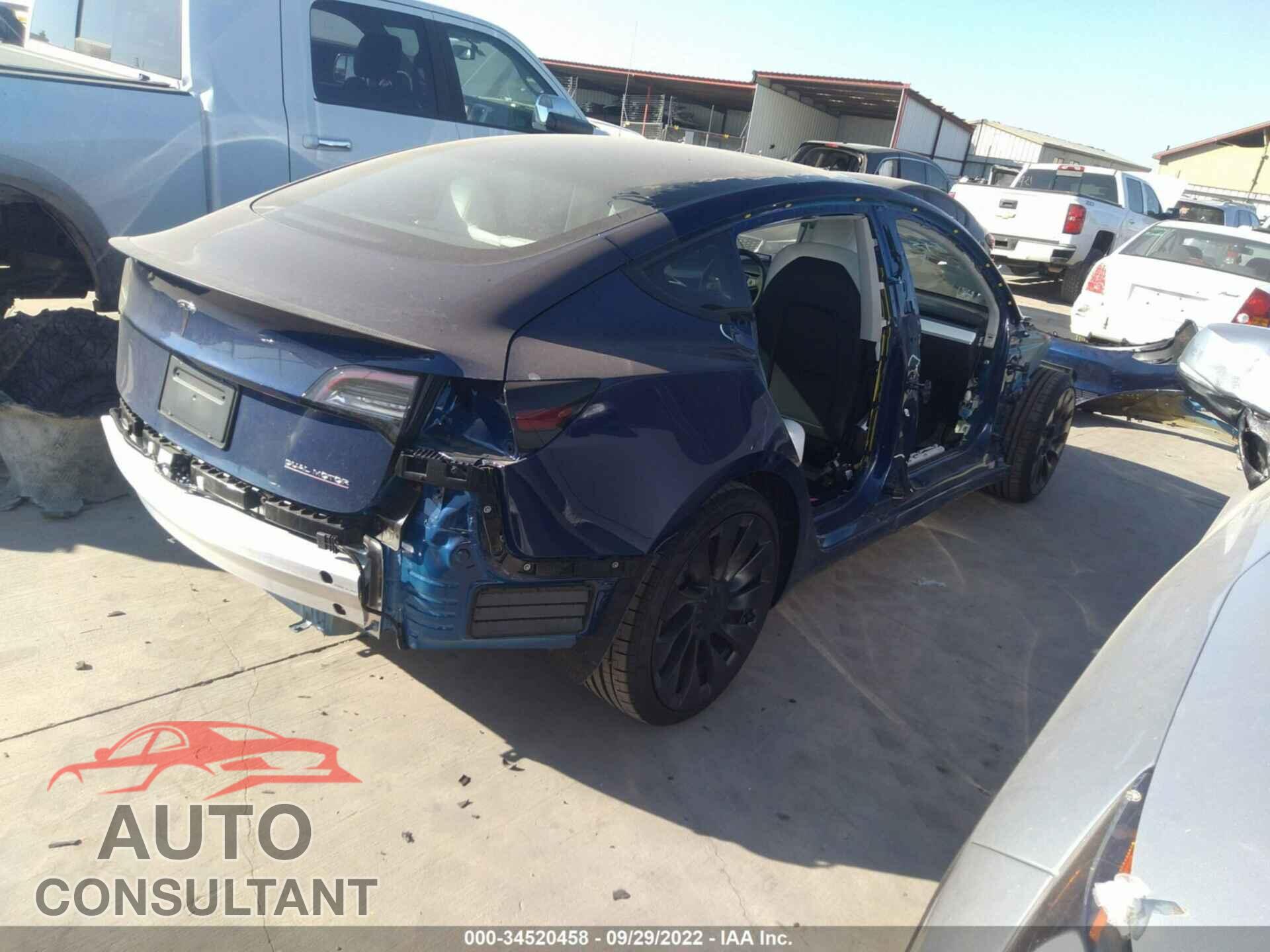 TESLA MODEL 3 2022 - 5YJ3E1EC0NF237944