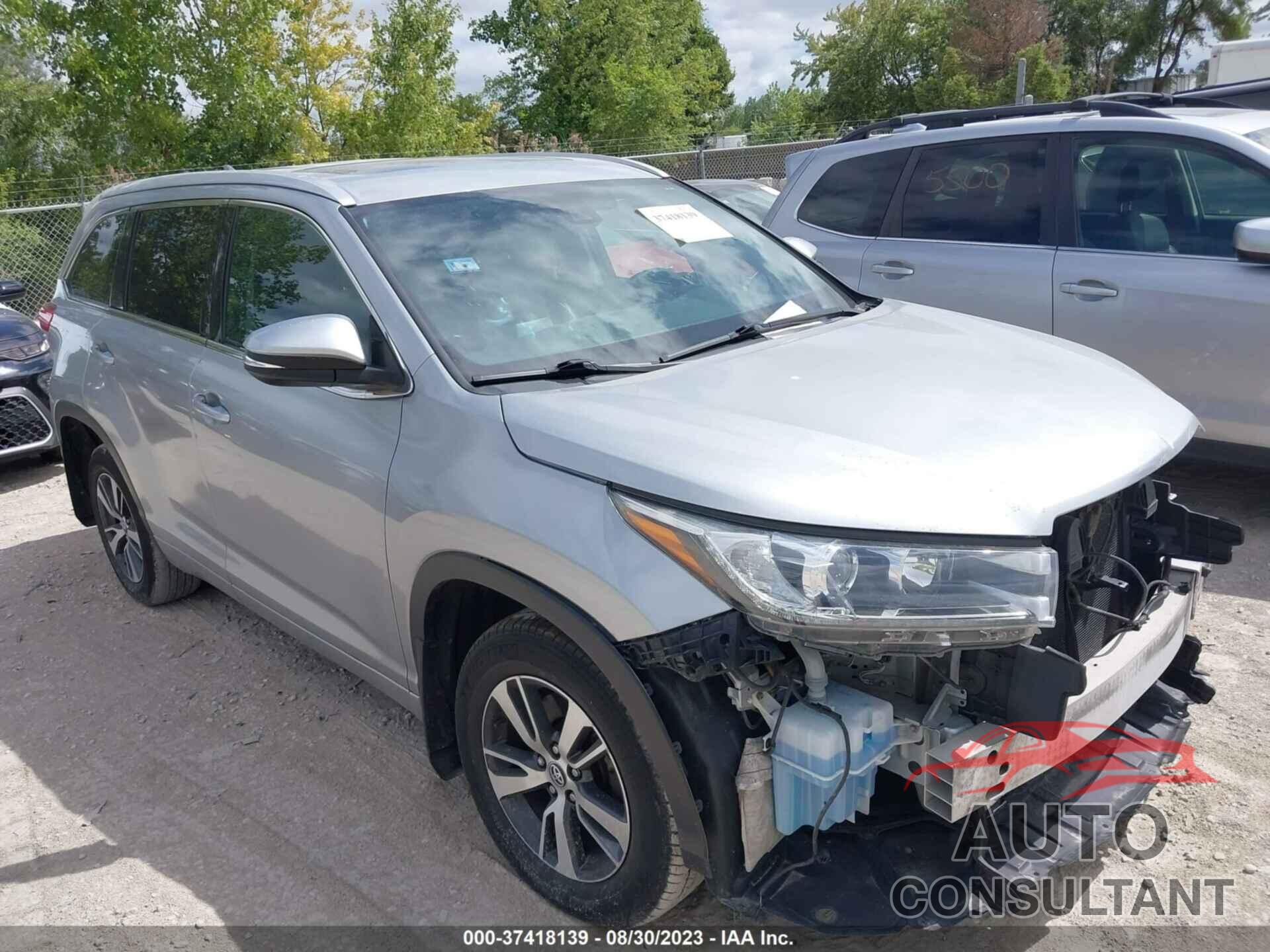 TOYOTA HIGHLANDER 2017 - 5TDJZRFH0HS521787