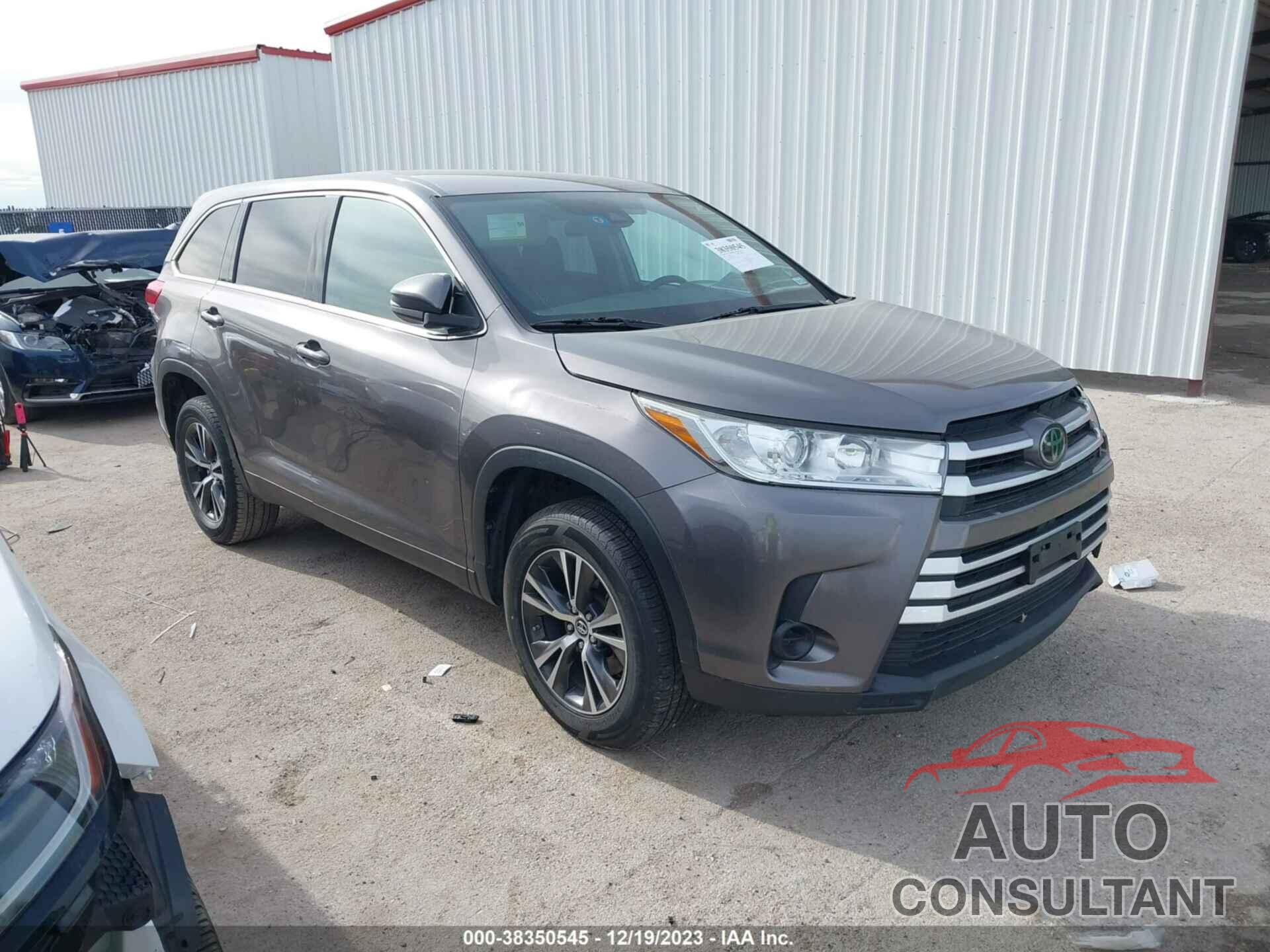 TOYOTA HIGHLANDER 2019 - 5TDZZRFH6KS297628