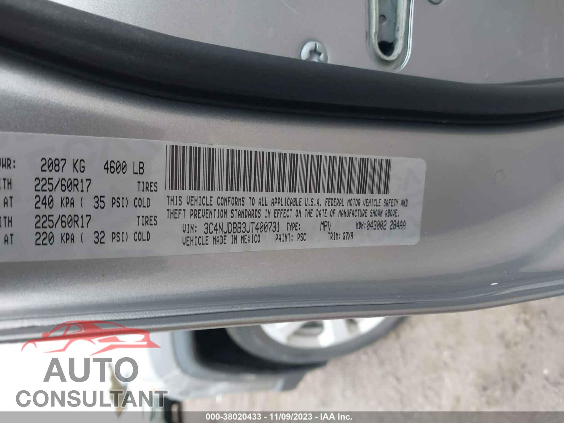 JEEP COMPASS 2018 - 3C4NJDBB3JT400731