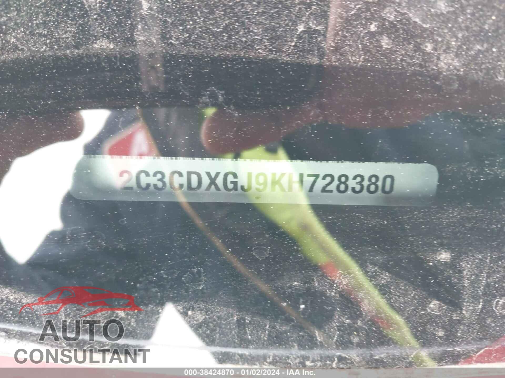 DODGE CHARGER 2019 - 2C3CDXGJ9KH728380