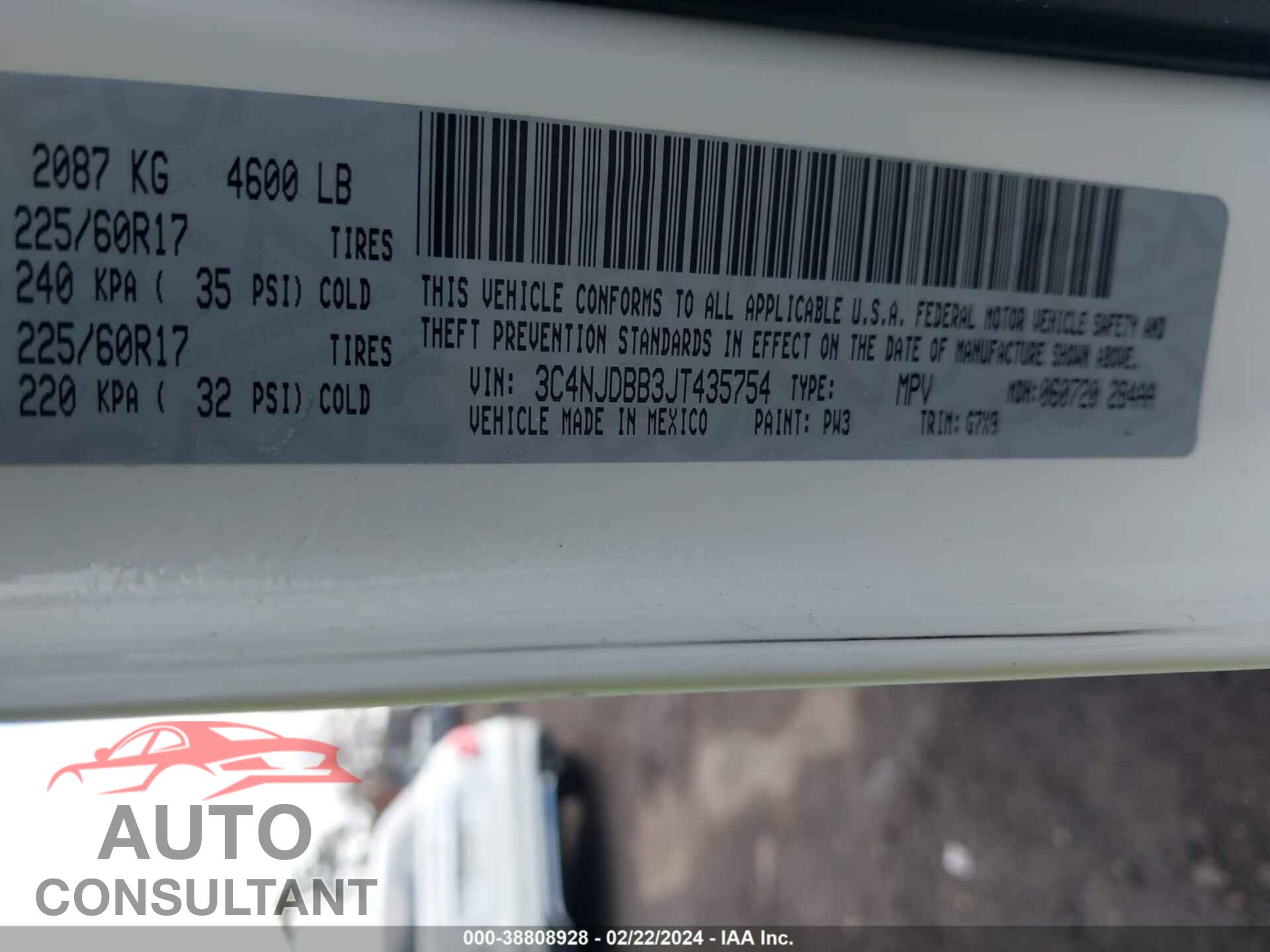 JEEP COMPASS 2018 - 3C4NJDBB3JT435754