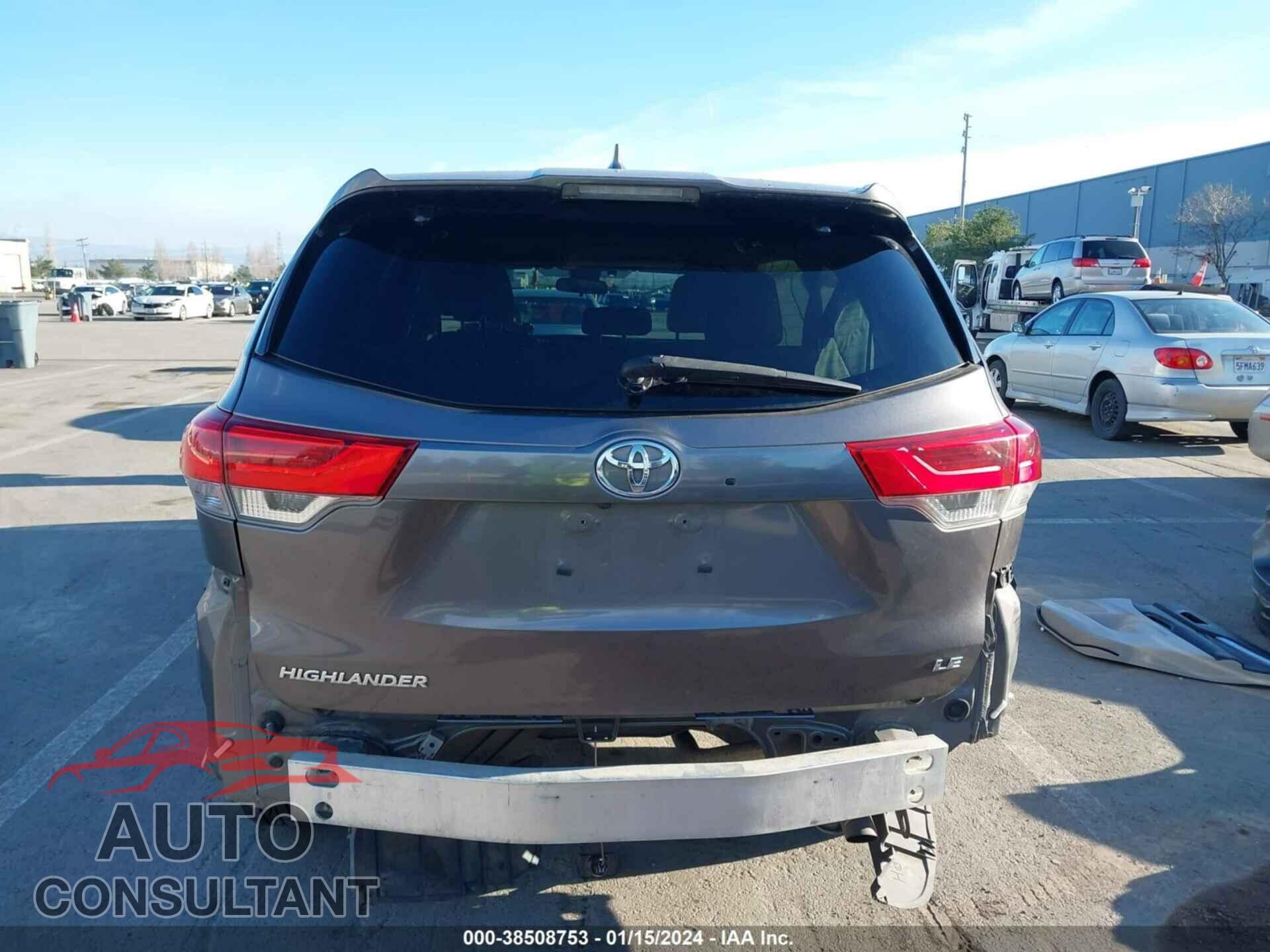 TOYOTA HIGHLANDER 2017 - 5TDZZRFH9HS214542