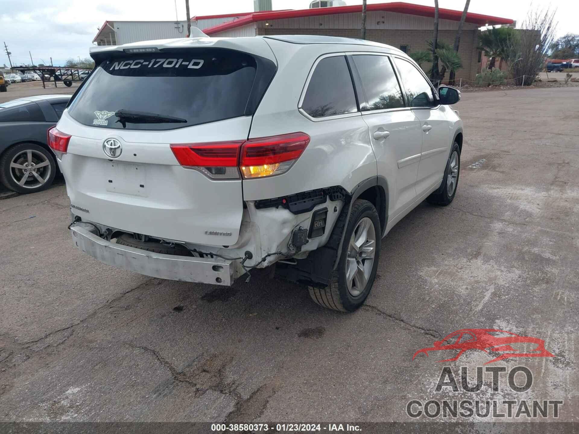 TOYOTA HIGHLANDER 2018 - 5TDYZRFH3JS285642