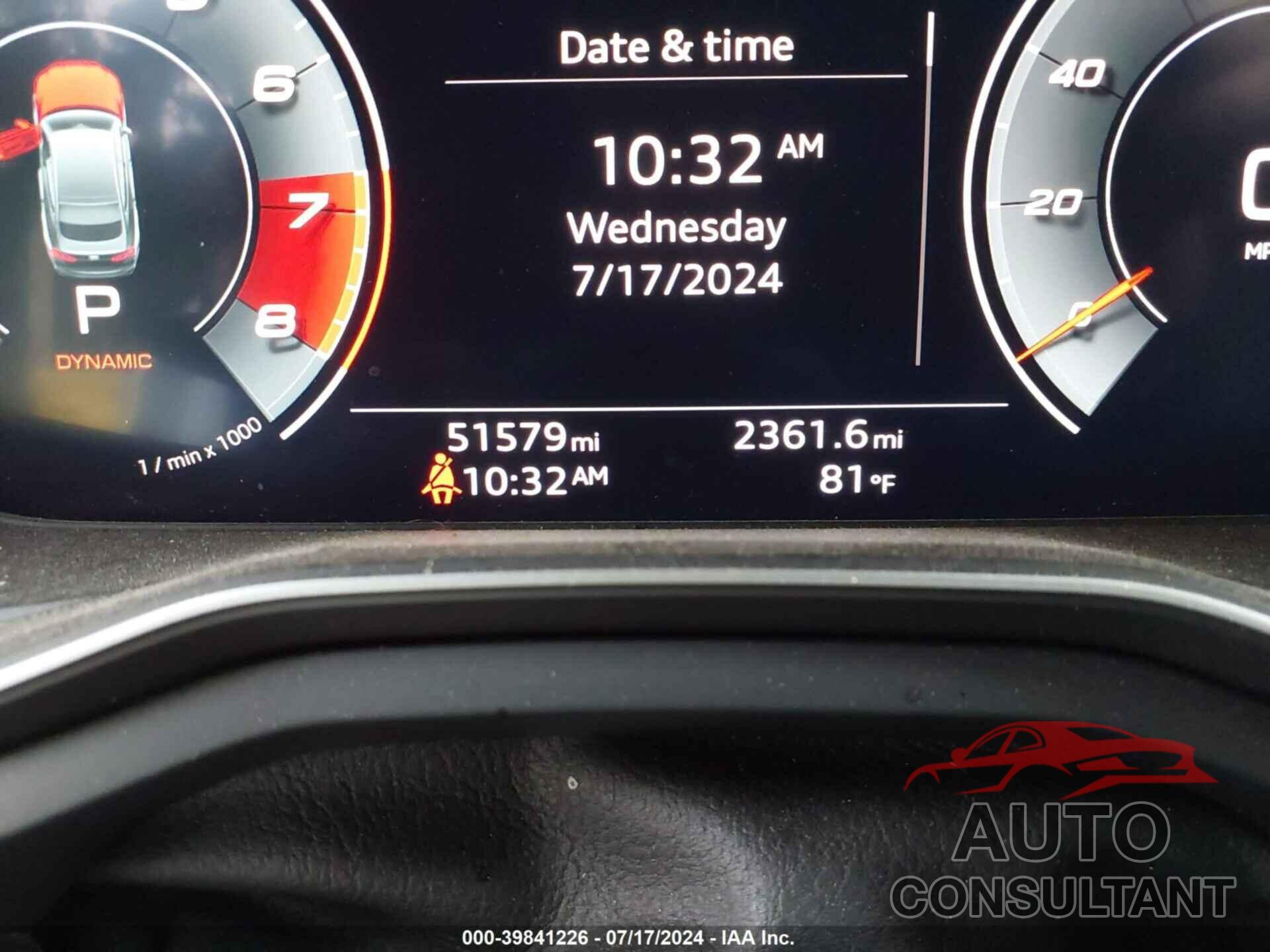 AUDI A5 SPORTBACK 2020 - WAUCNCF59LA018284