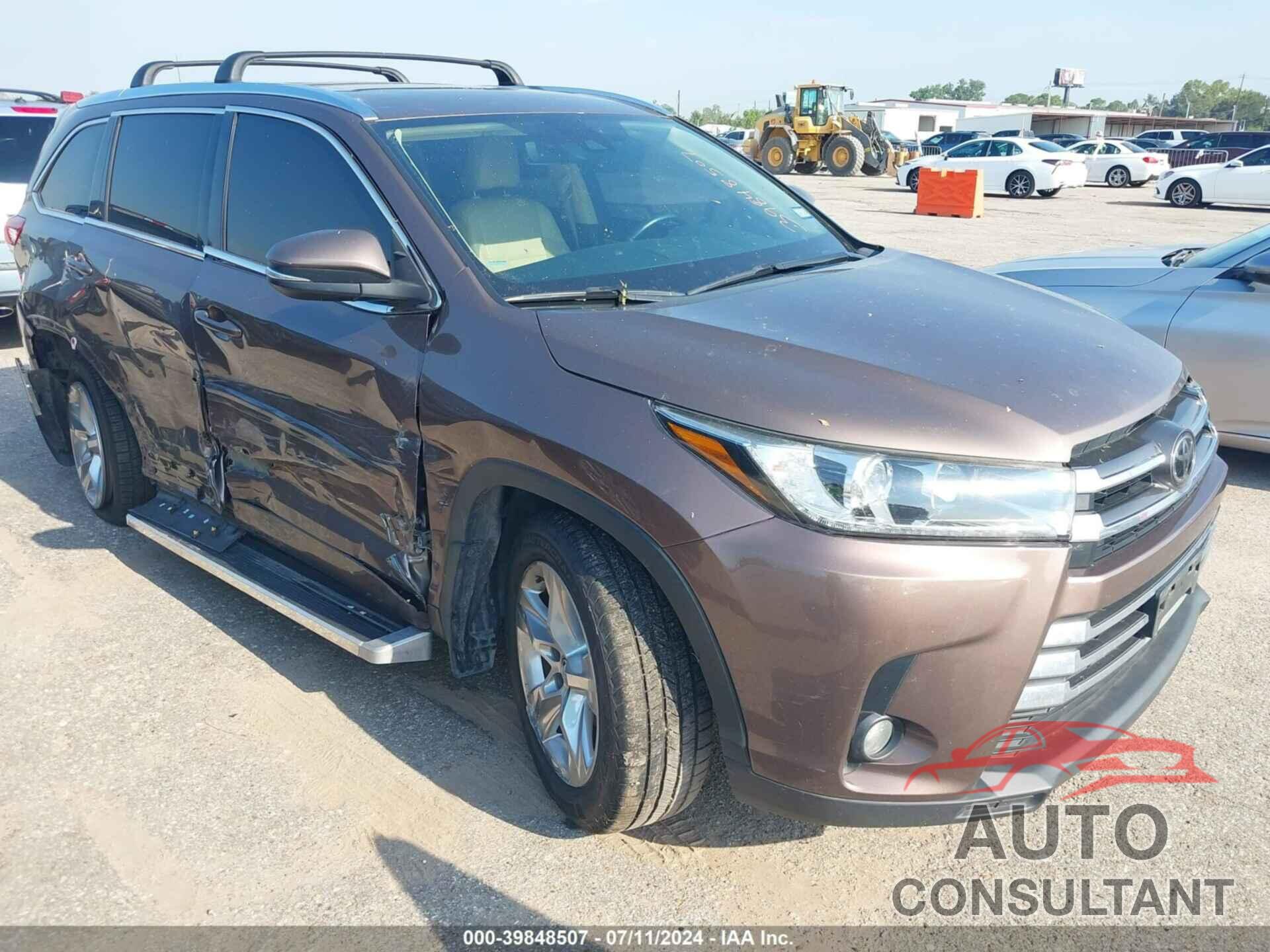 TOYOTA HIGHLANDER 2017 - 5TDYZRFH8HS212938