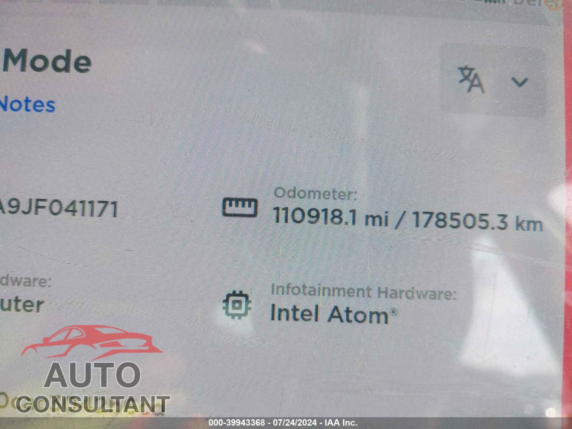 TESLA MODEL 3 2018 - 5YJ3E1EA9JF041171
