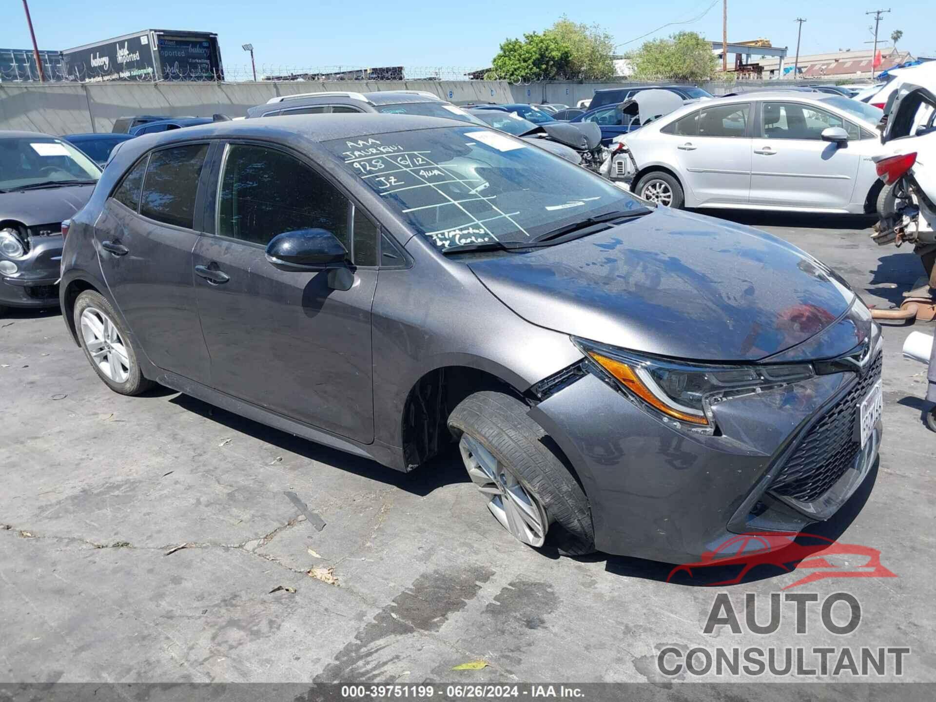TOYOTA COROLLA 2021 - JTNB4MBE7M3111433