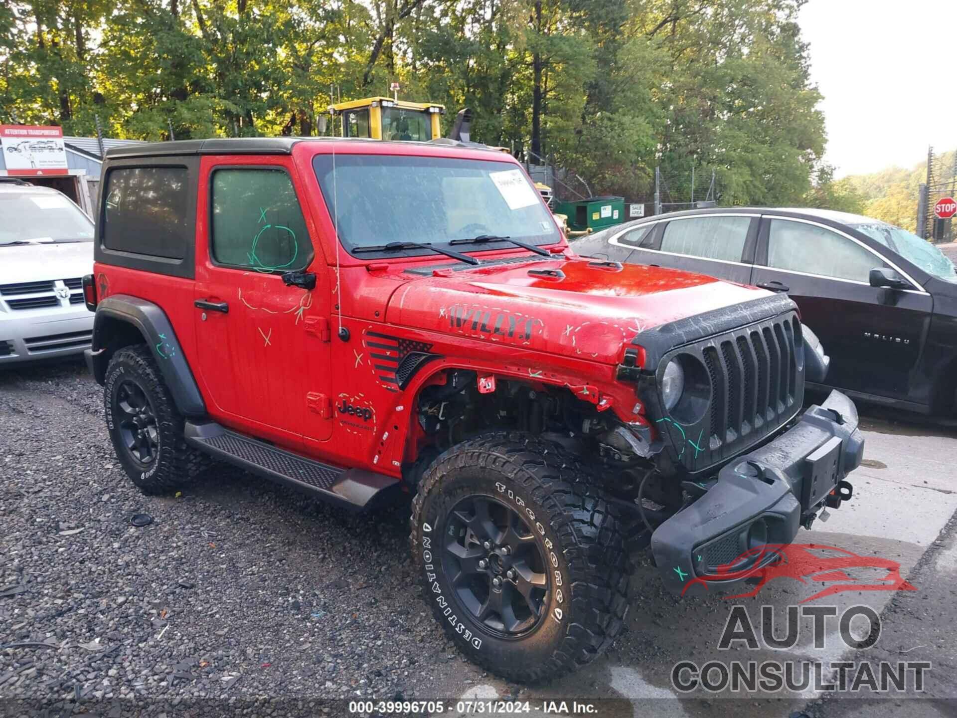 JEEP WRANGLER 2021 - 1C4GJXAN8MW662359