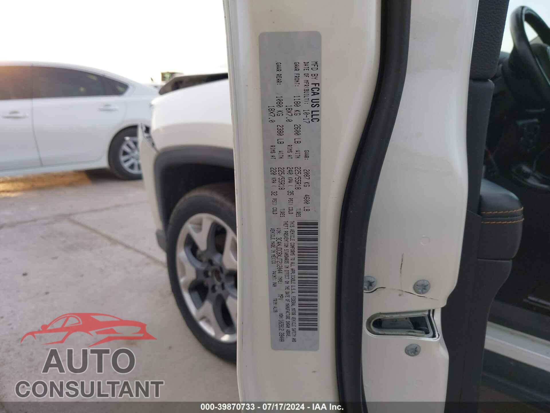 JEEP COMPASS 2018 - 3C4NJDCBXJT212044