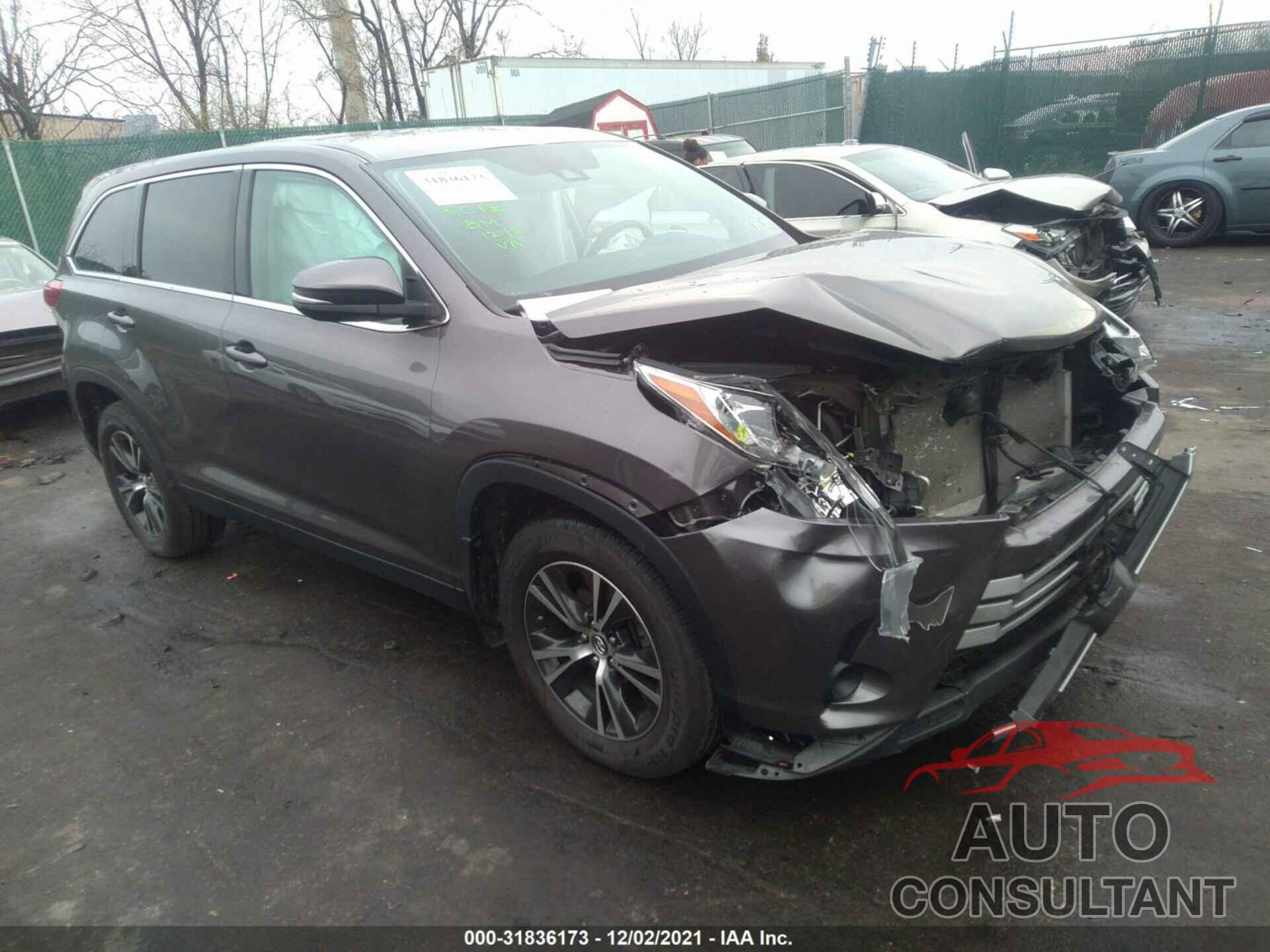 TOYOTA HIGHLANDER 2019 - 5TDBZRFH6KS961346