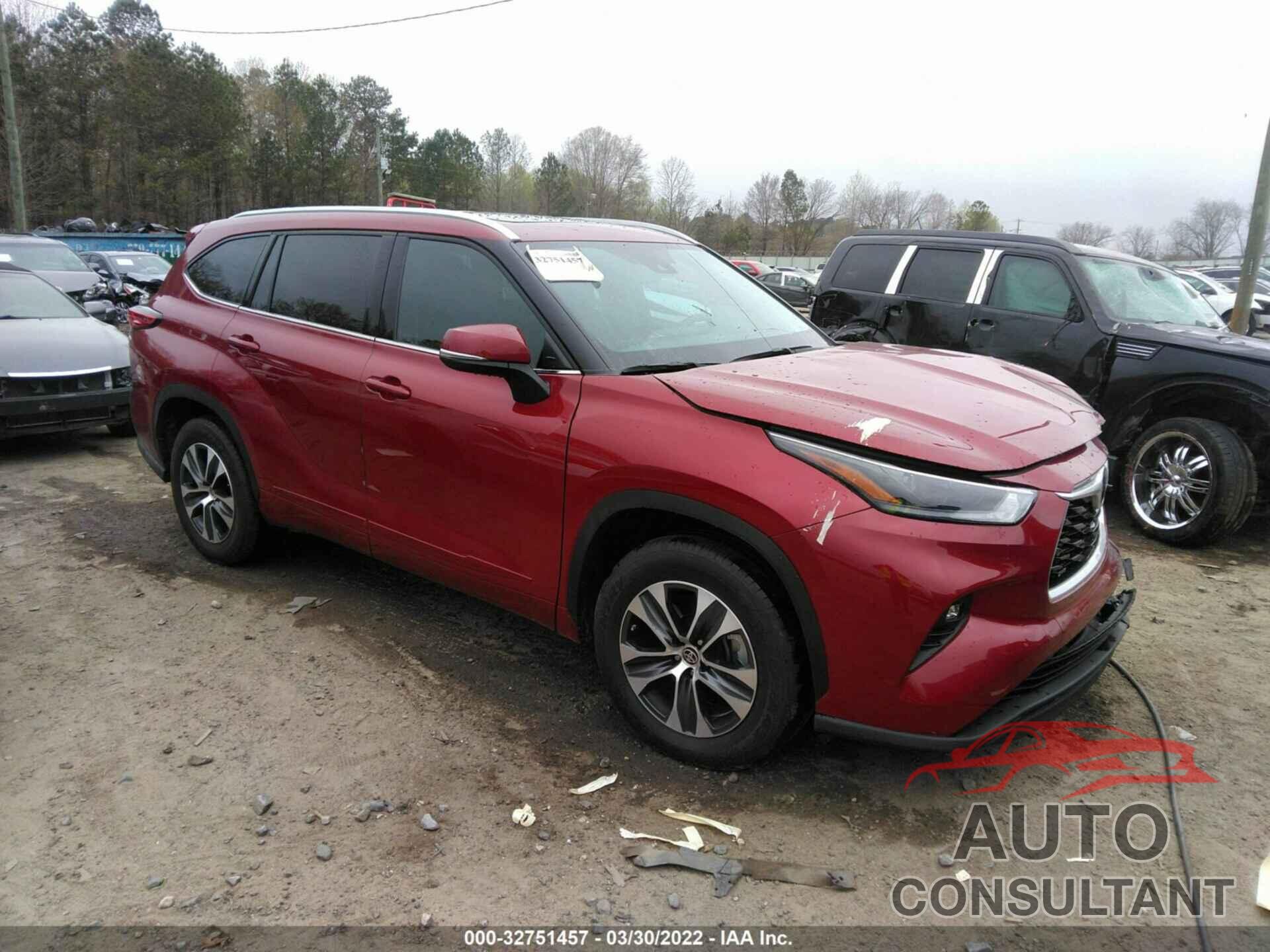 TOYOTA HIGHLANDER 2021 - 5TDGZRAH6MS052345