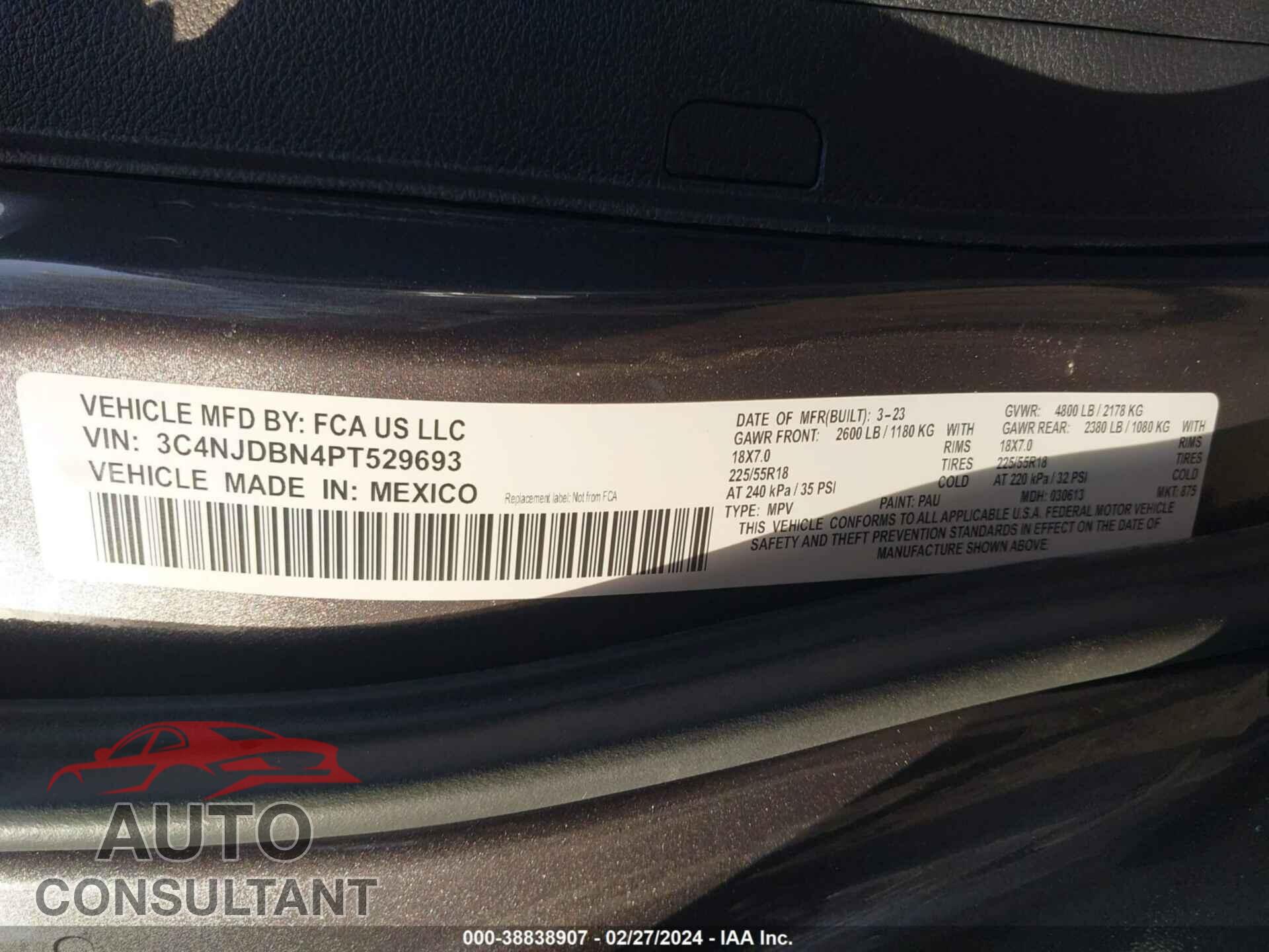 JEEP COMPASS 2023 - 3C4NJDBN4PT529693