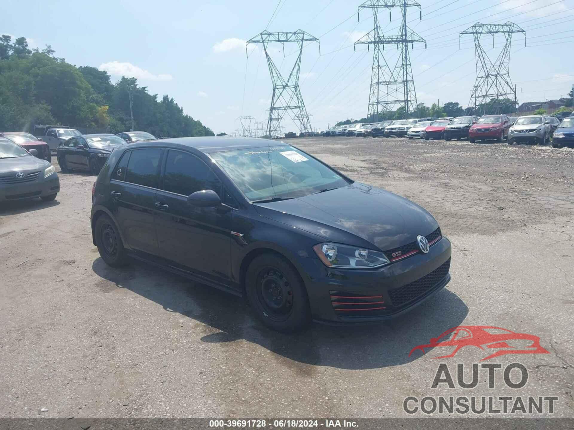 VOLKSWAGEN GOLF GTI 2017 - 3VW4T7AU5HM014534