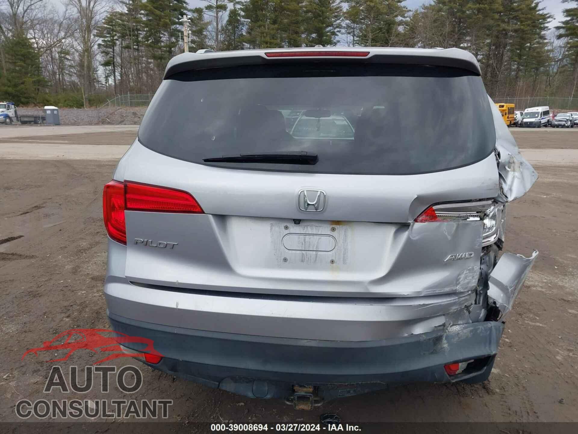 HONDA PILOT 2016 - 5FNYF6H57GB016017