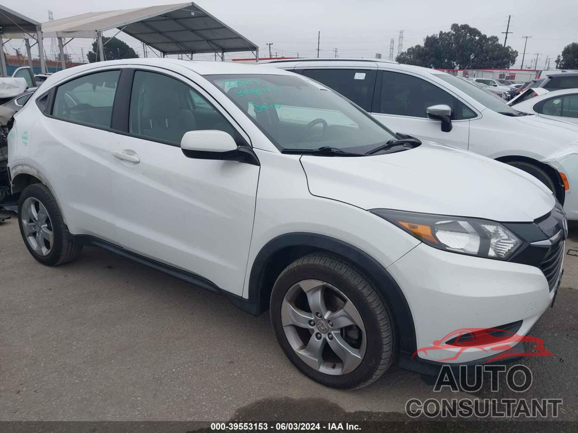 HONDA HR-V 2016 - 3CZRU6H39GM742007