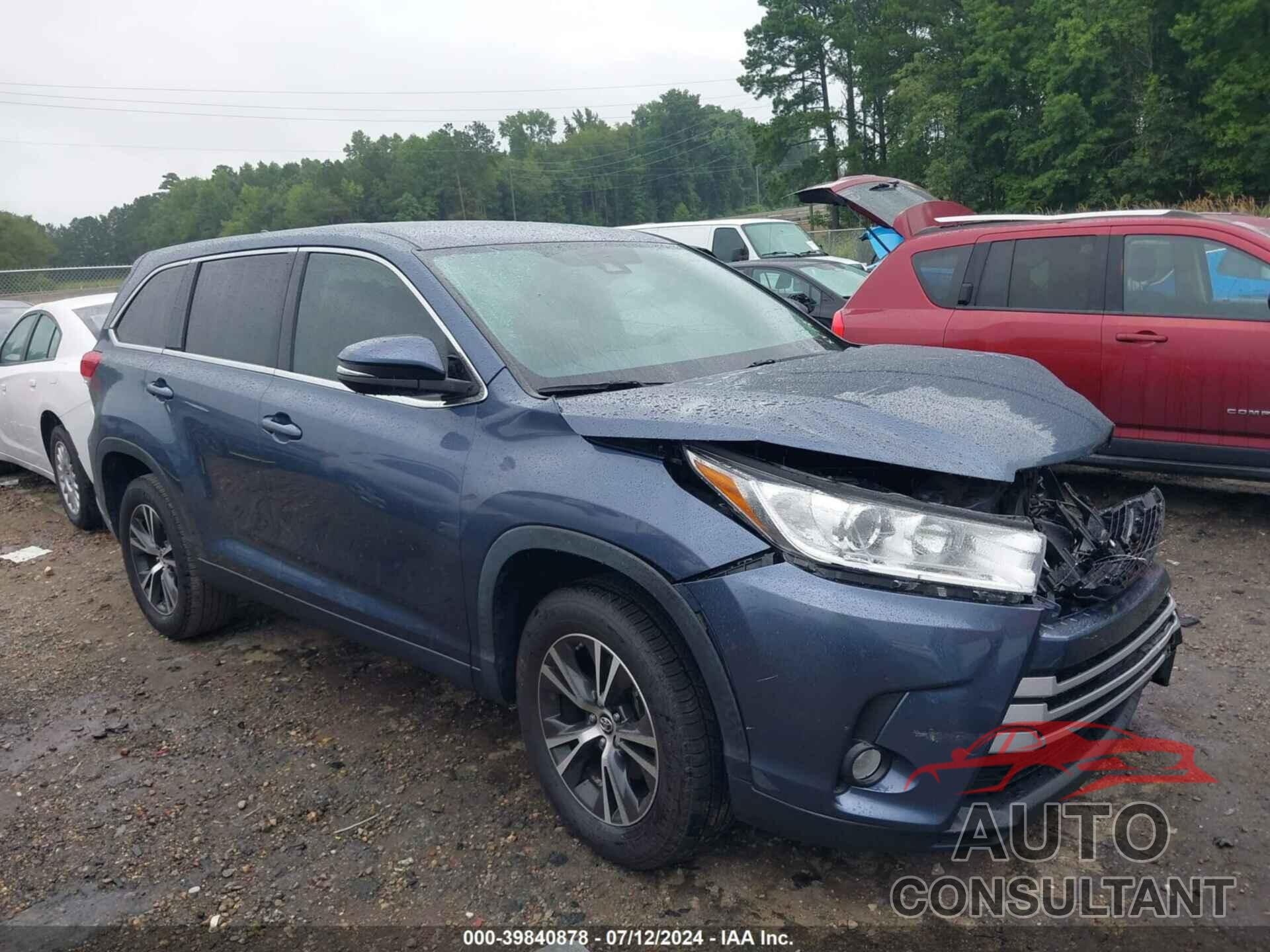 TOYOTA HIGHLANDER 2019 - 5TDZZRFH9KS349527