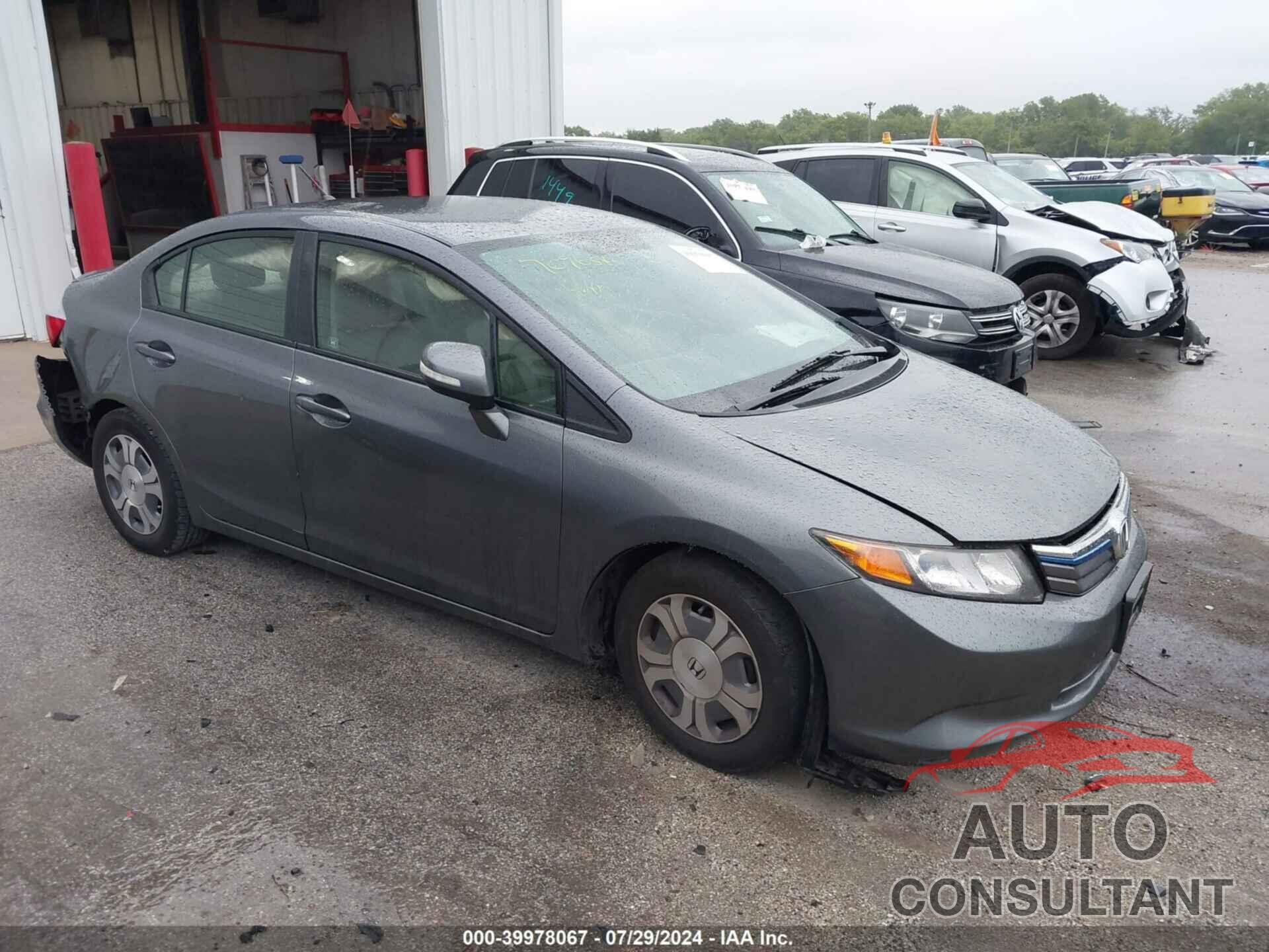 HONDA CIVIC HYBRID 2012 - JHMFB4F36CS006227