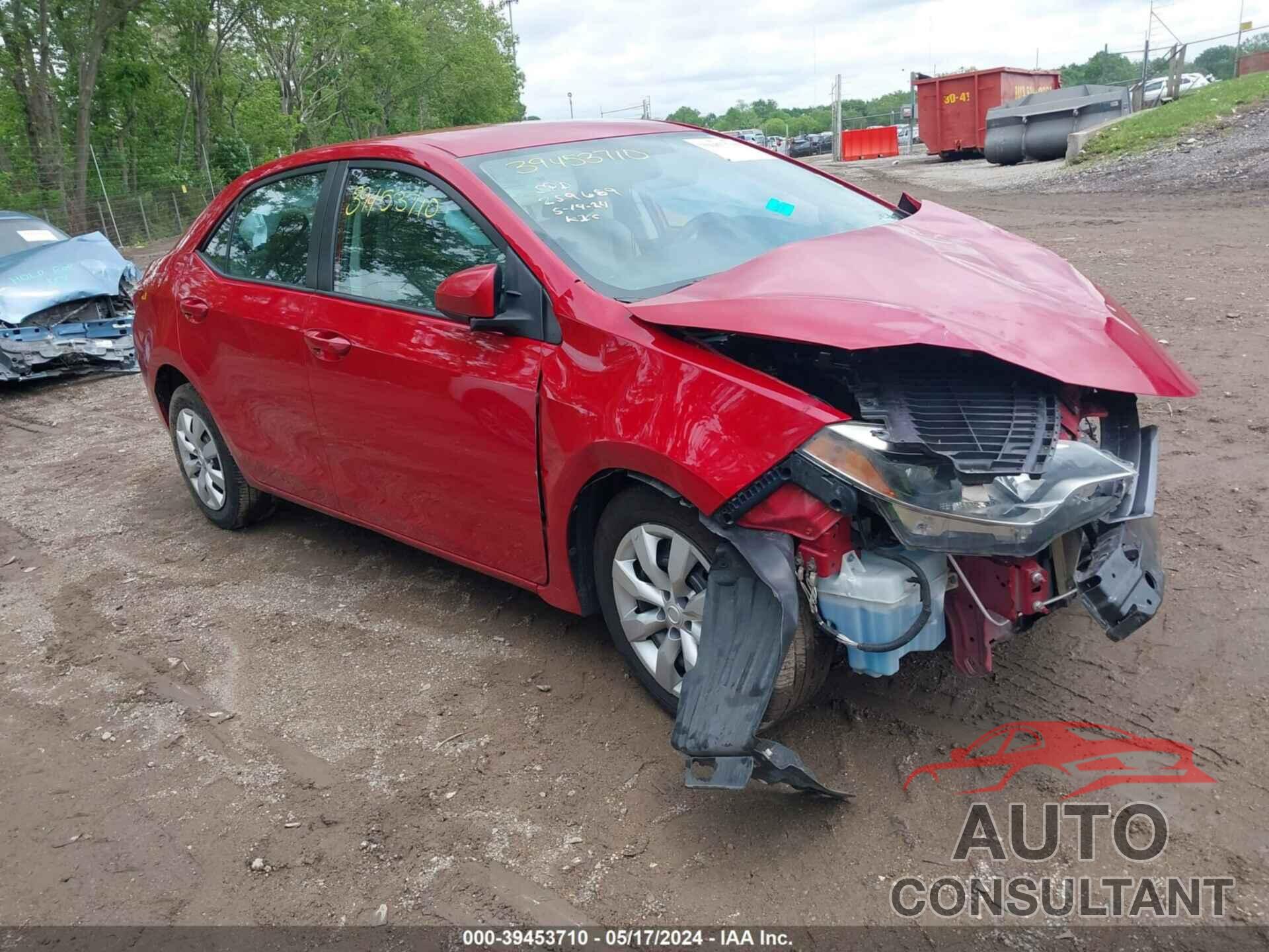 TOYOTA COROLLA 2016 - 2T1BURHE0GC549599