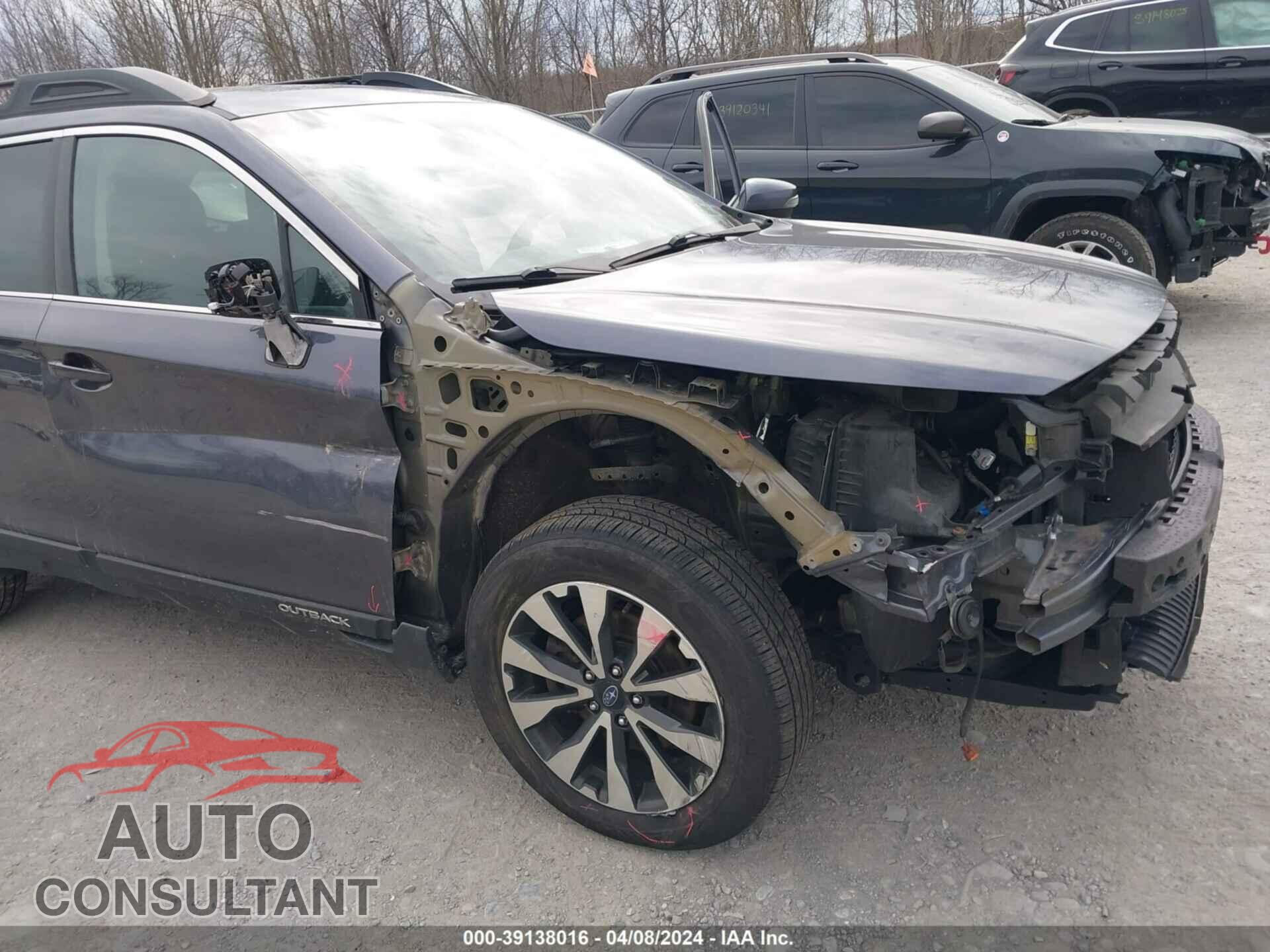 SUBARU OUTBACK 2016 - 4S4BSANC9G3245945