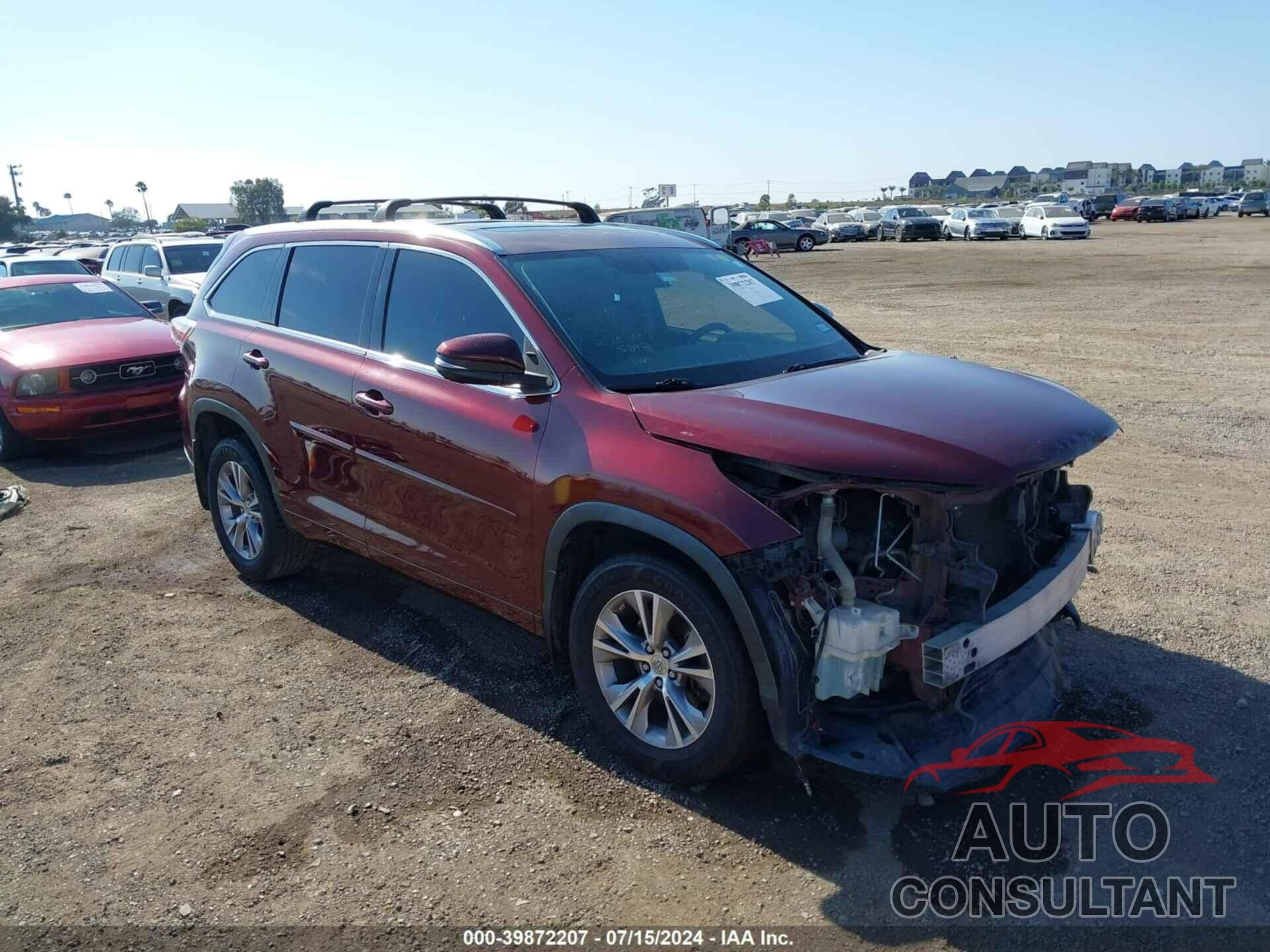 TOYOTA HIGHLANDER 2014 - 5TDKKRFH9ES011264