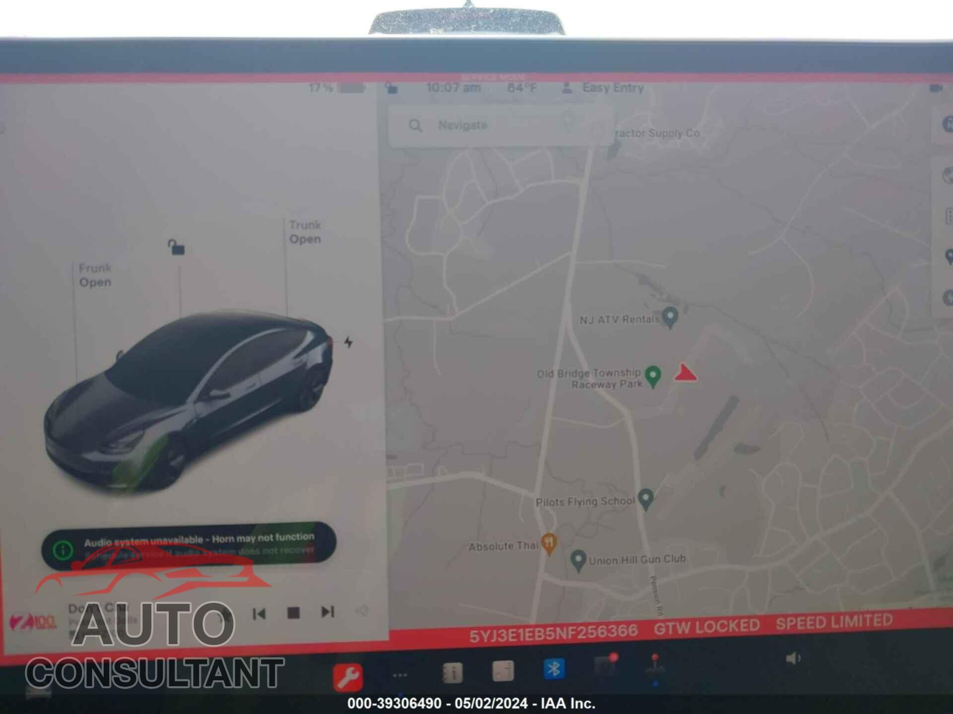 TESLA MODEL 3 2022 - 5YJ3E1EB5NF256366