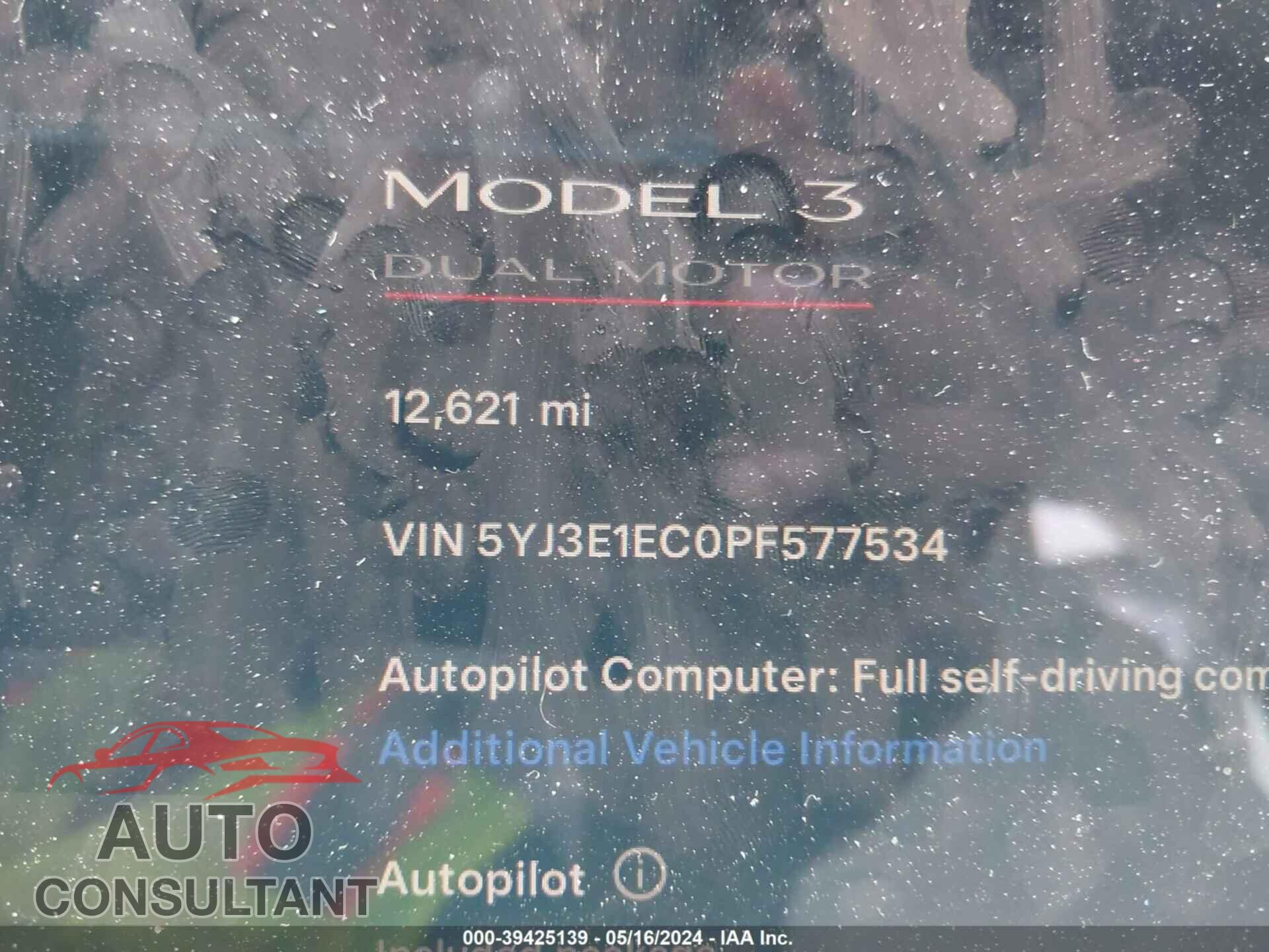TESLA MODEL 3 2023 - 5YJ3E1EC0PF577534