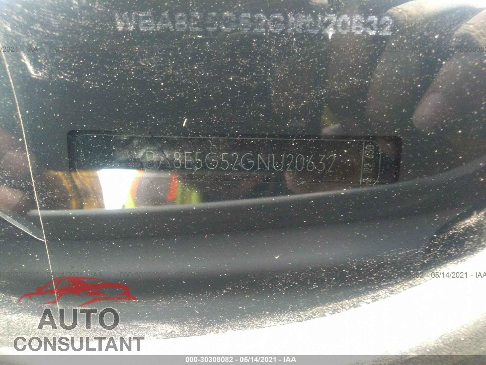 BMW 3 SERIES 2016 - WBA8E5G52GNU20632