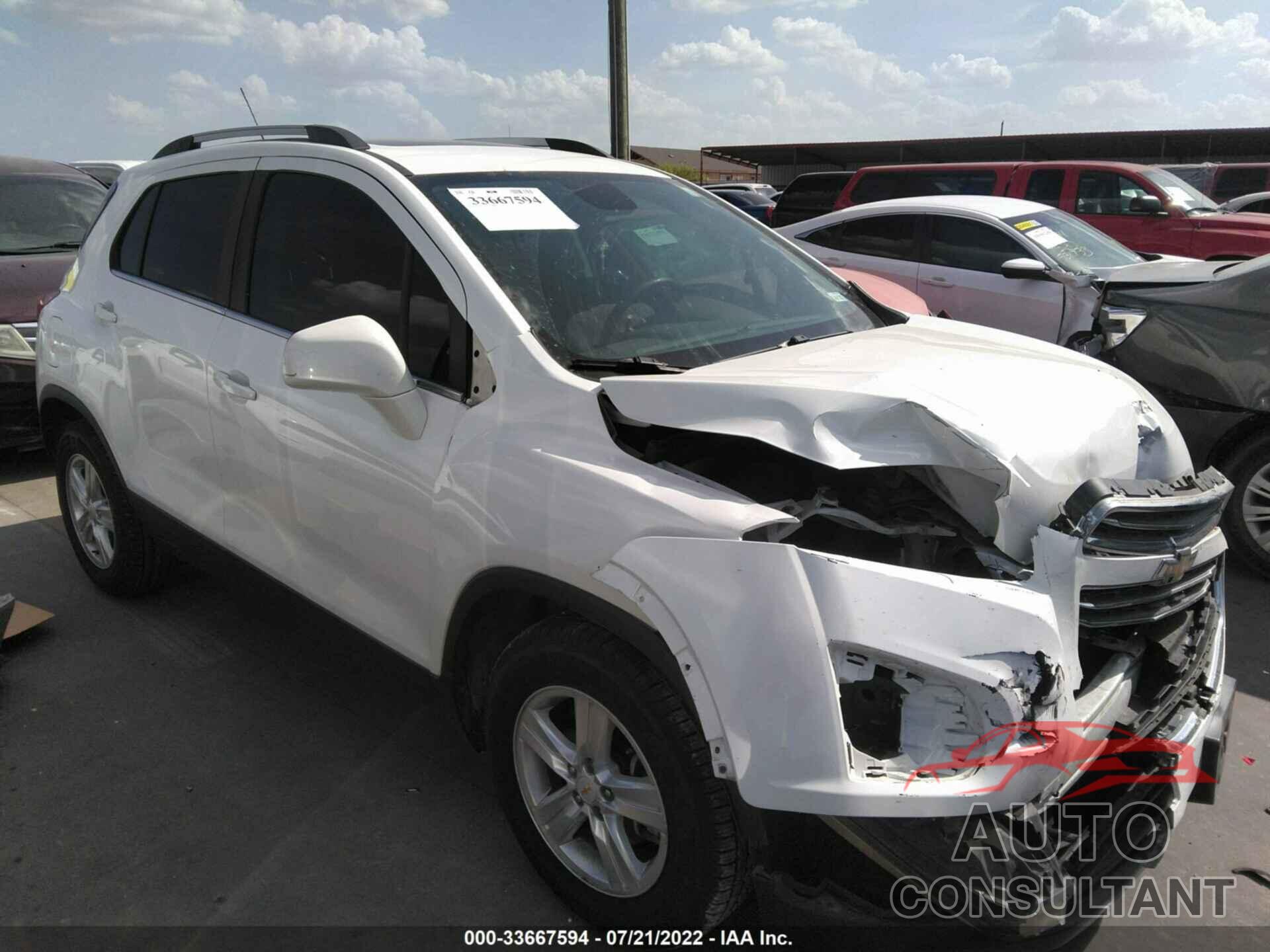 CHEVROLET TRAX 2016 - KL7CJLSB7GB725570