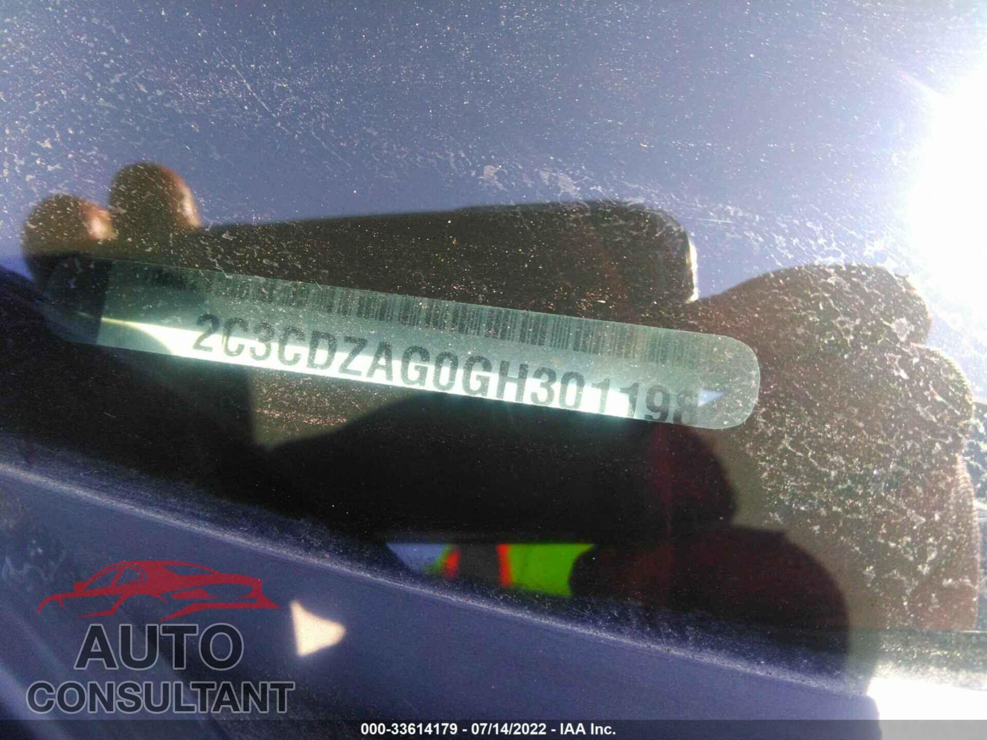 DODGE CHALLENGER 2016 - 2C3CDZAG0GH301198
